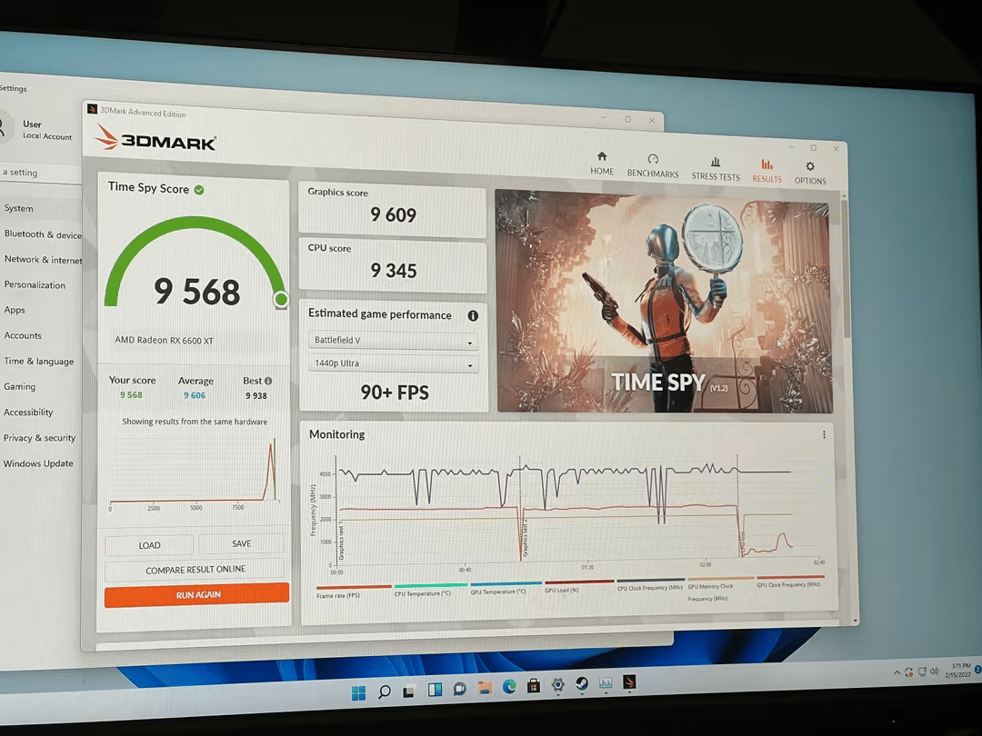 Project Ballroom RTX 3060ti Core i5 12400