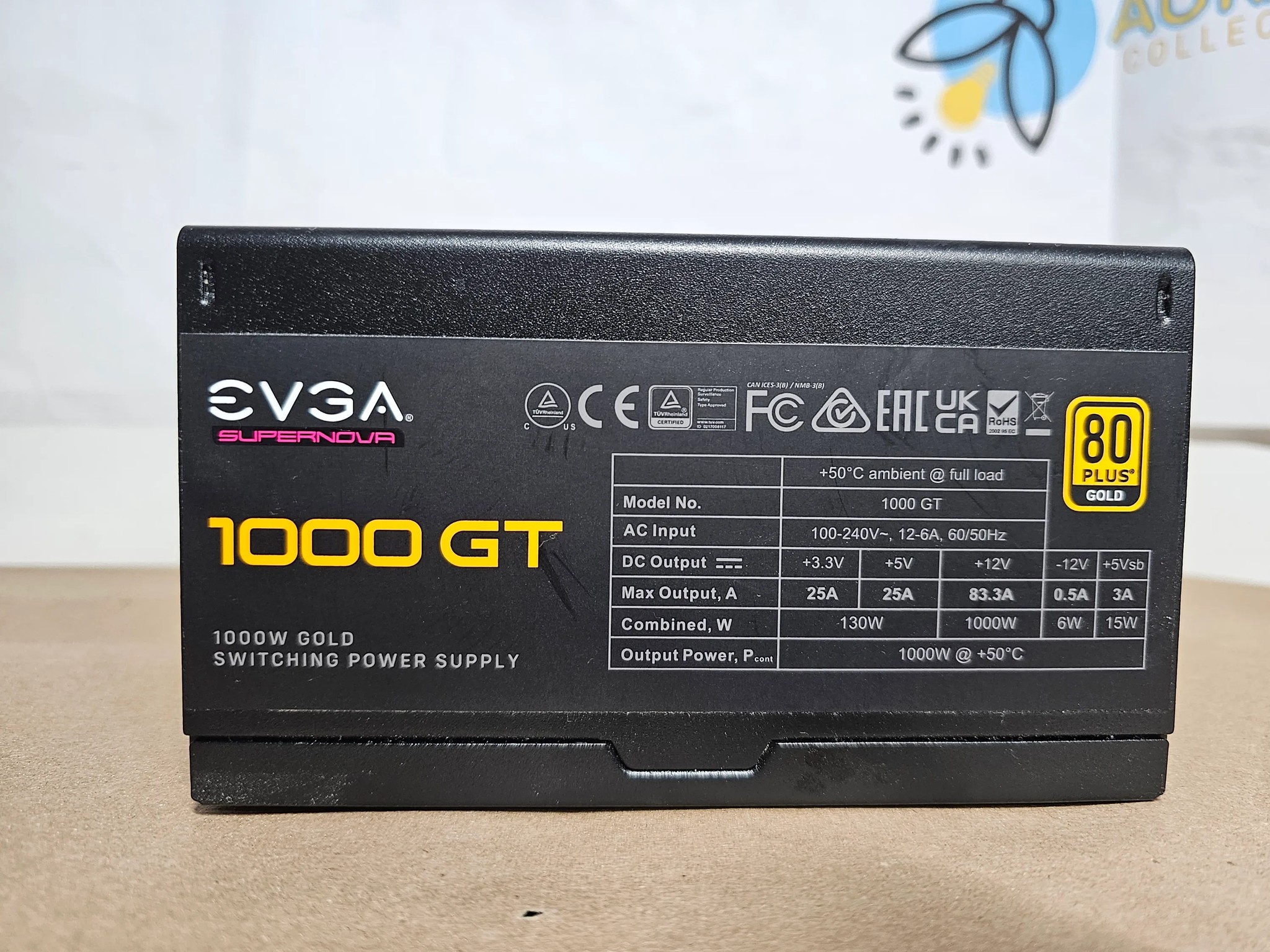 EVGA SuperNOVA 1000 GT Power Supply (1000W, 80+ Gold, Fully Modular, ATX 3.0)