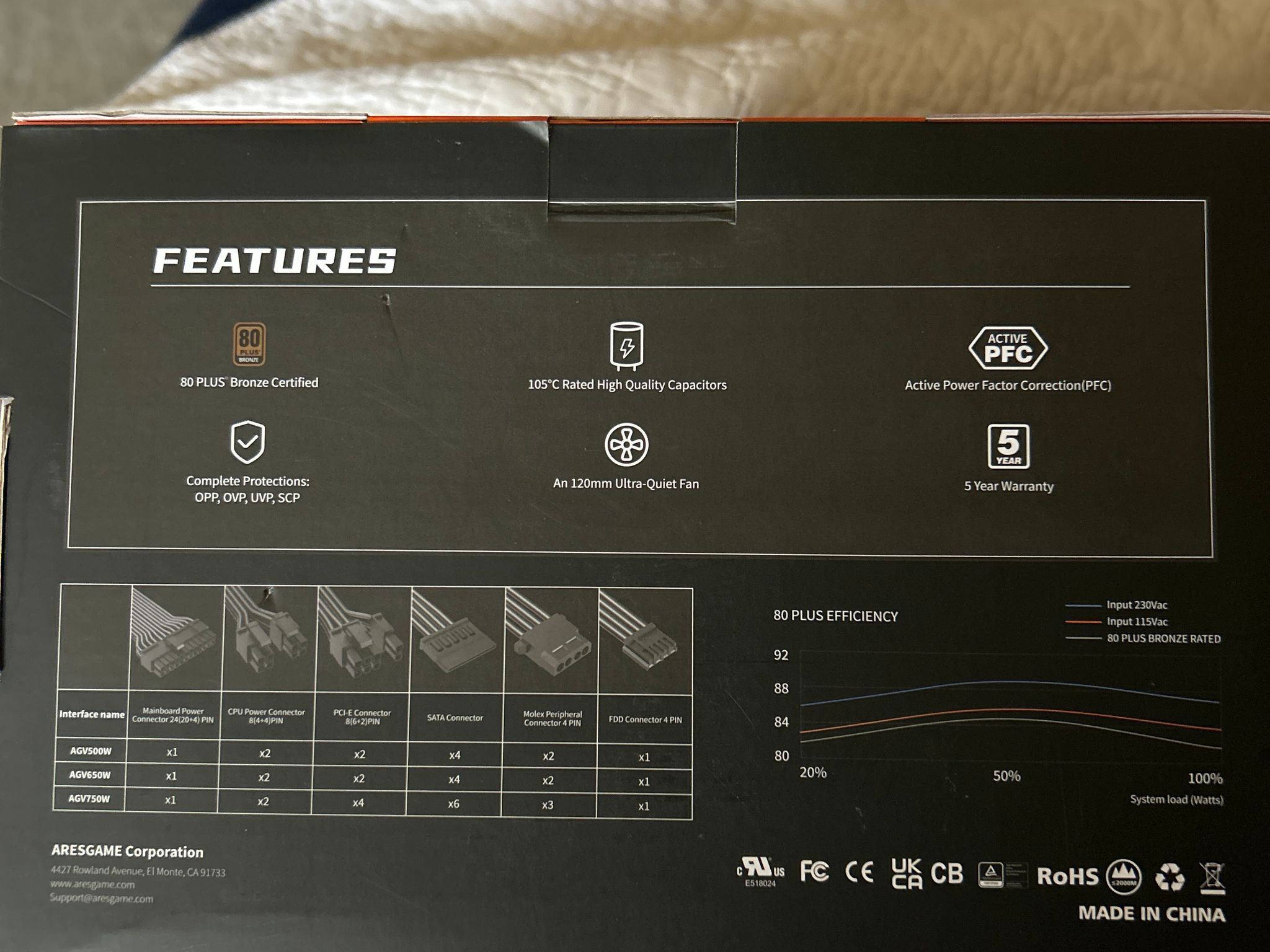 500W ARESGAME AGV Bronze