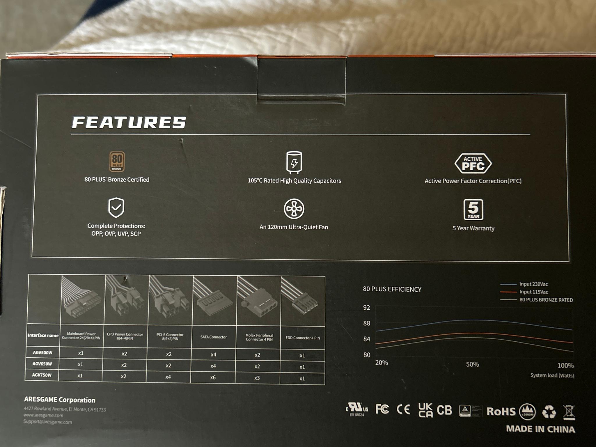 500W ARESGAME AGV Bronze