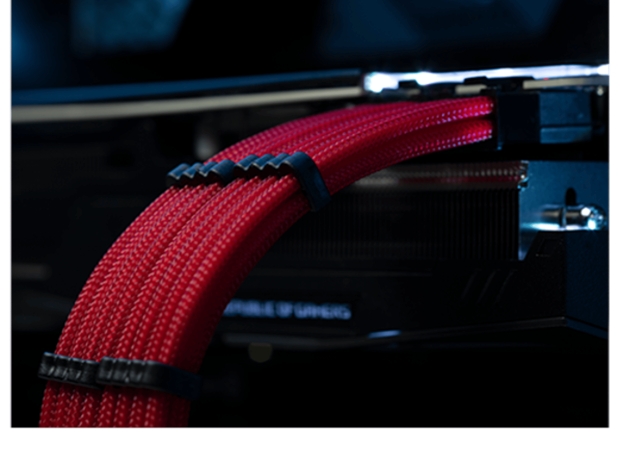 CableMod Sleeved 4-Pin EPS CPU Extension Cable 10-Pack Red - New