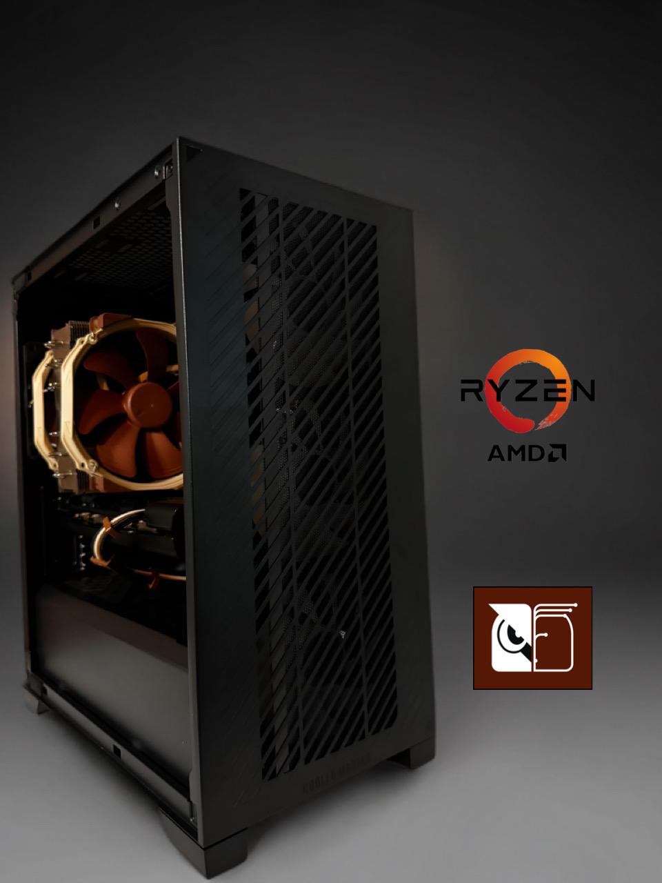 🦉🏴DARKNIGHT🏴🦉| RYZEN 7 2700X | RX 5500XT | 32GB DDR4 | 1TB SSD | BT+WIFI | **NOCTUA EDITION**