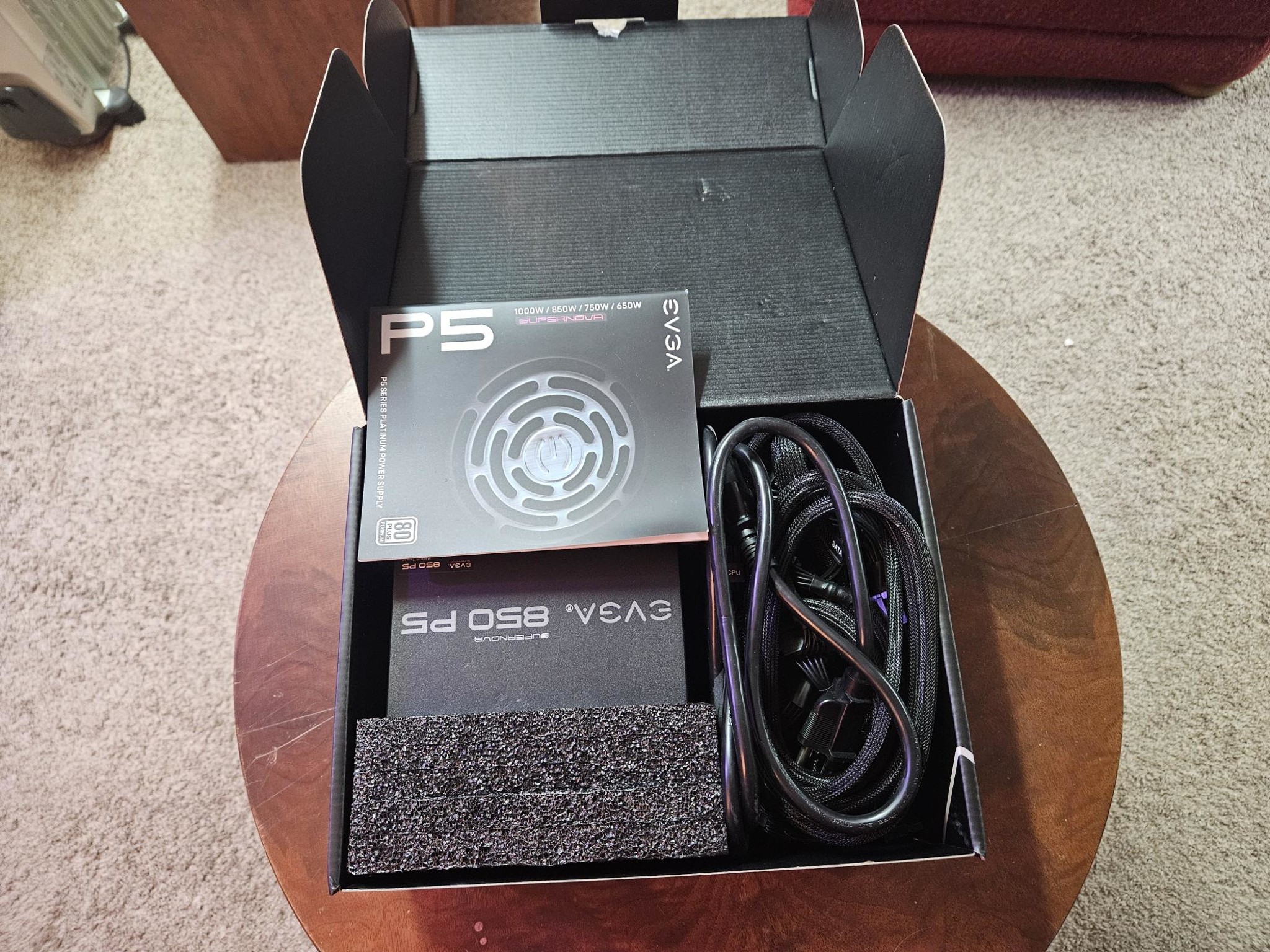 (Barely Used) EVGA Supernova 850 P5, 80 Plus Platinum 850W, Fully Modular, Eco Mode