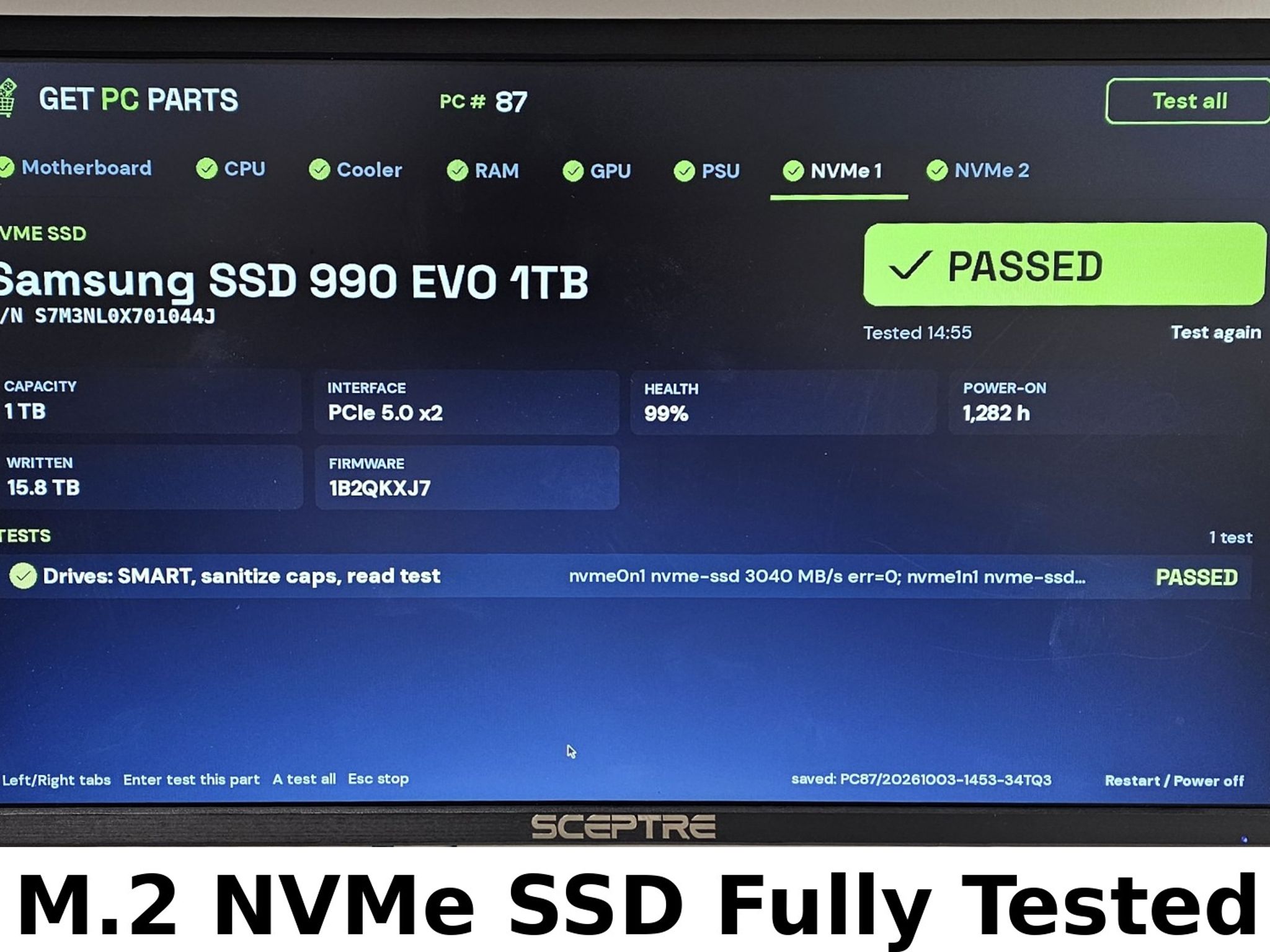 1TB NVMe M.2 SSD WD Blue SN570 Gen3
