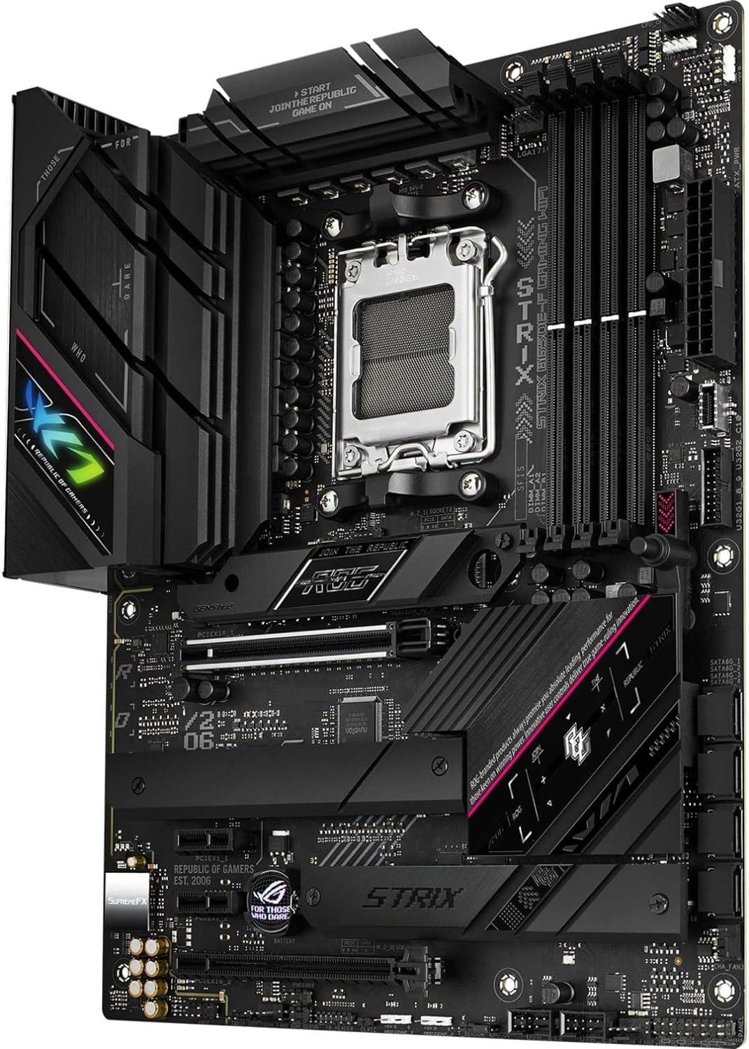 ASUS ROG STRIX B650E-F GAMING WIFI AMD AM5 B650 ATX M.2 Desktop Motherboard A
