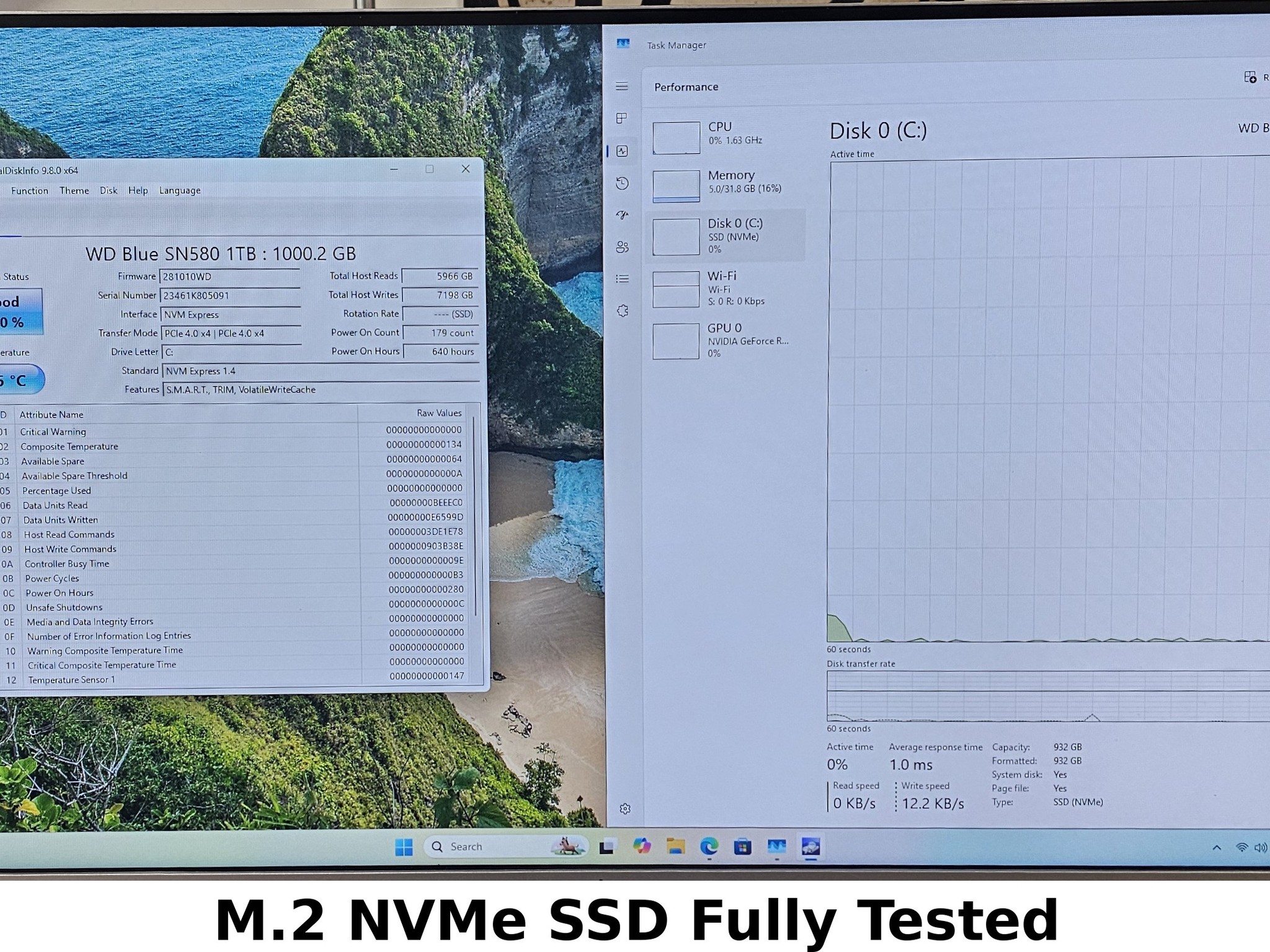 1TB NVMe M.2 SSD WD Blue