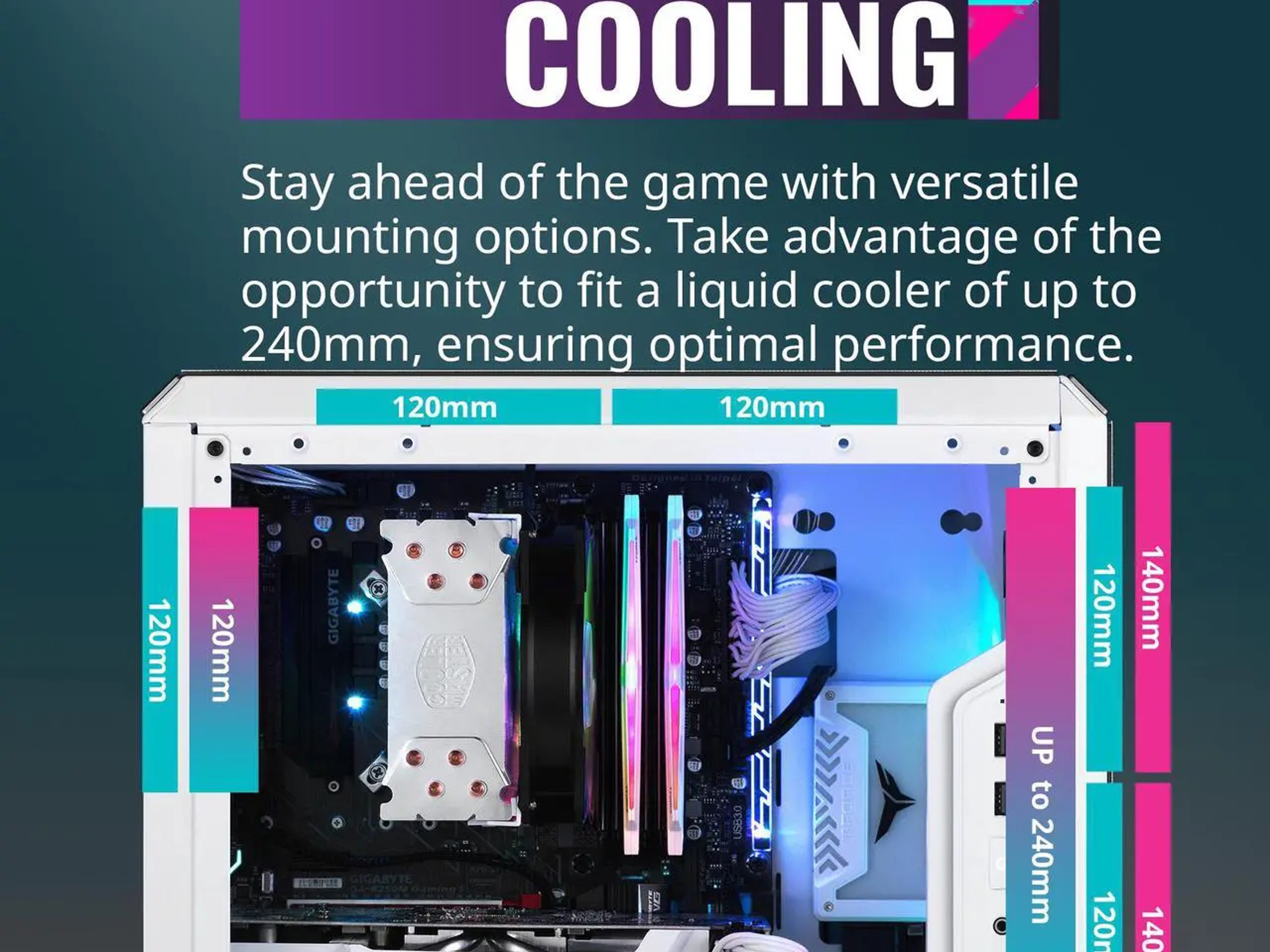 New Cooler Master Q300L Mini Tower Case White