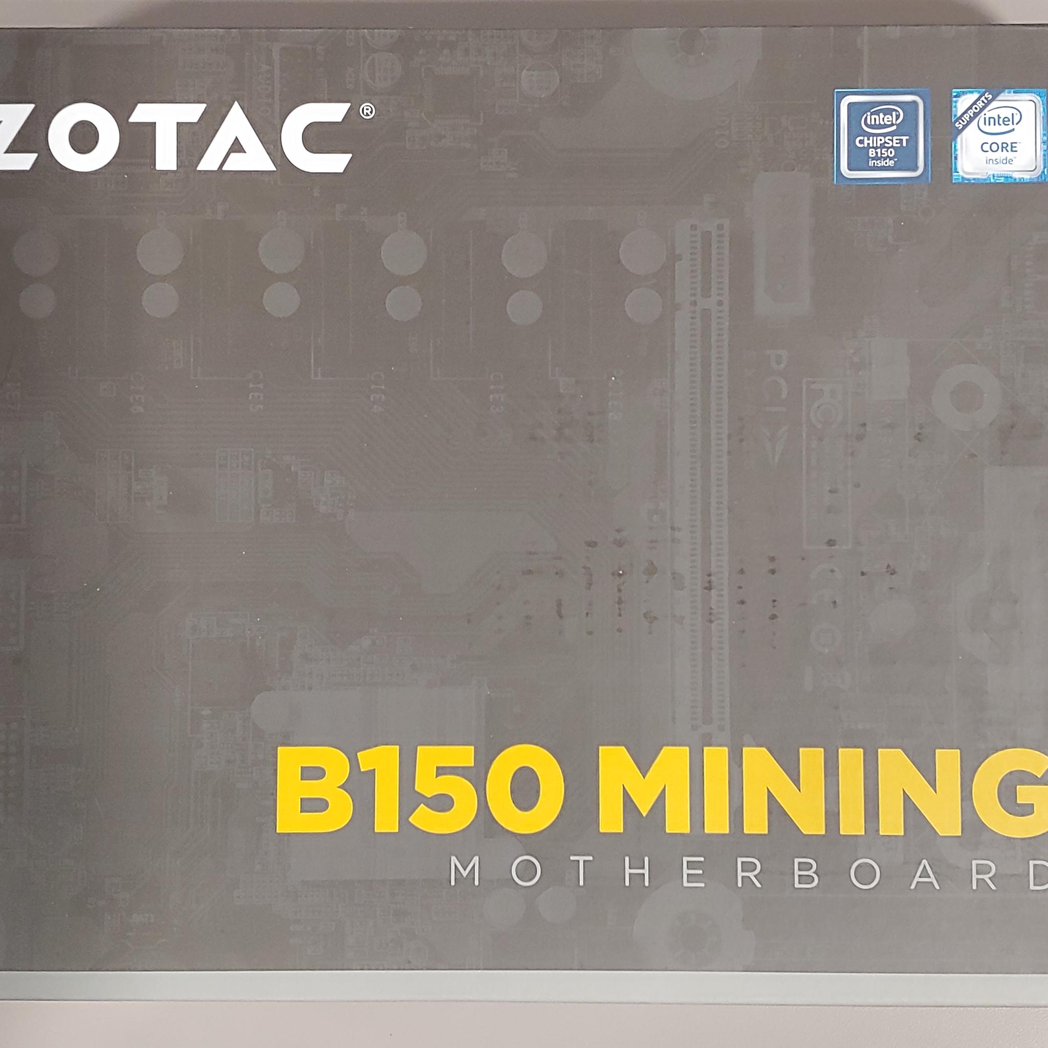 ZOTAC B150 Mining Motherboard + Celeron G3930 + 8GB DDR4 – Tested Working w/ Box