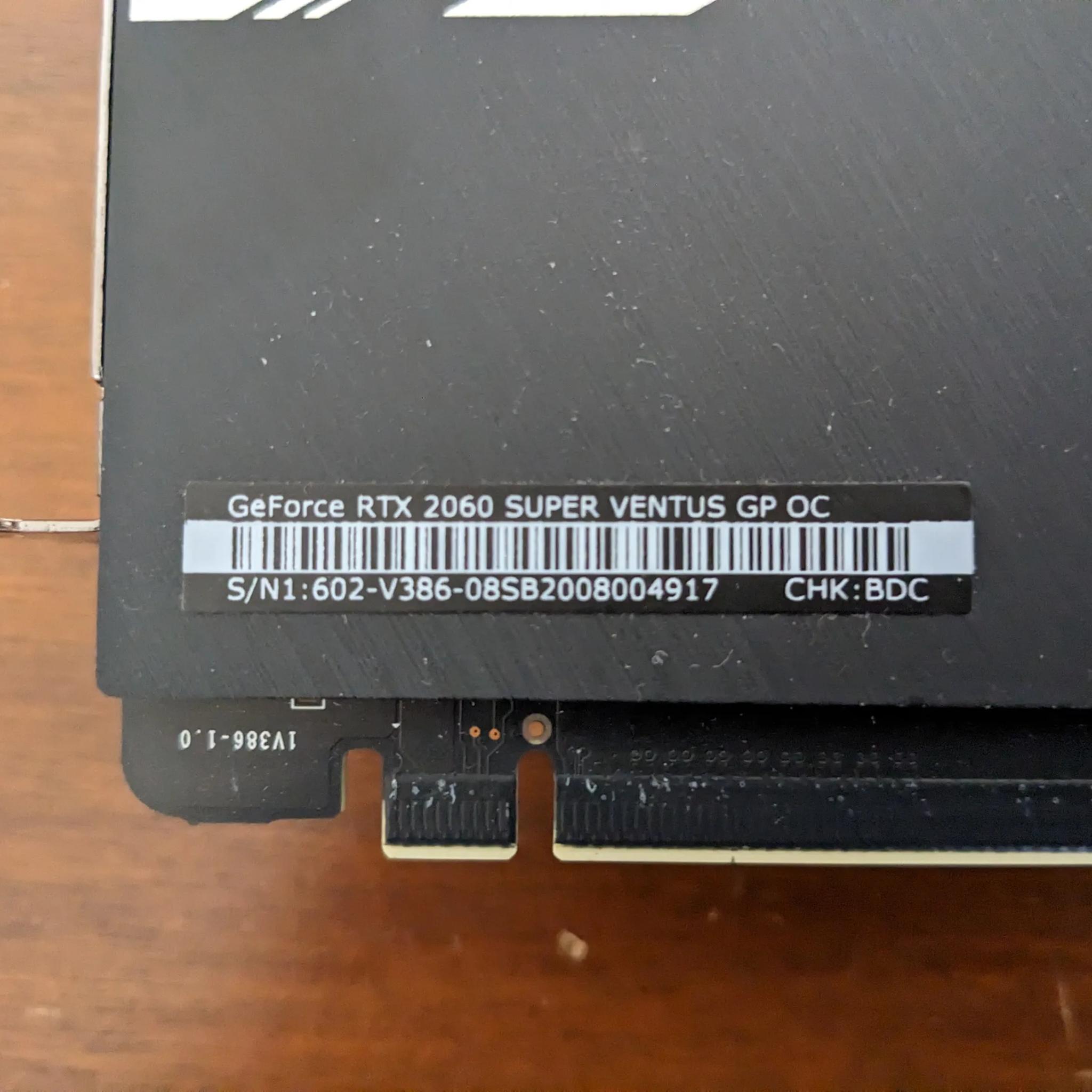 MSI RTX 2060 SUPER 8 GB VENTUS OC Used Great Condition
