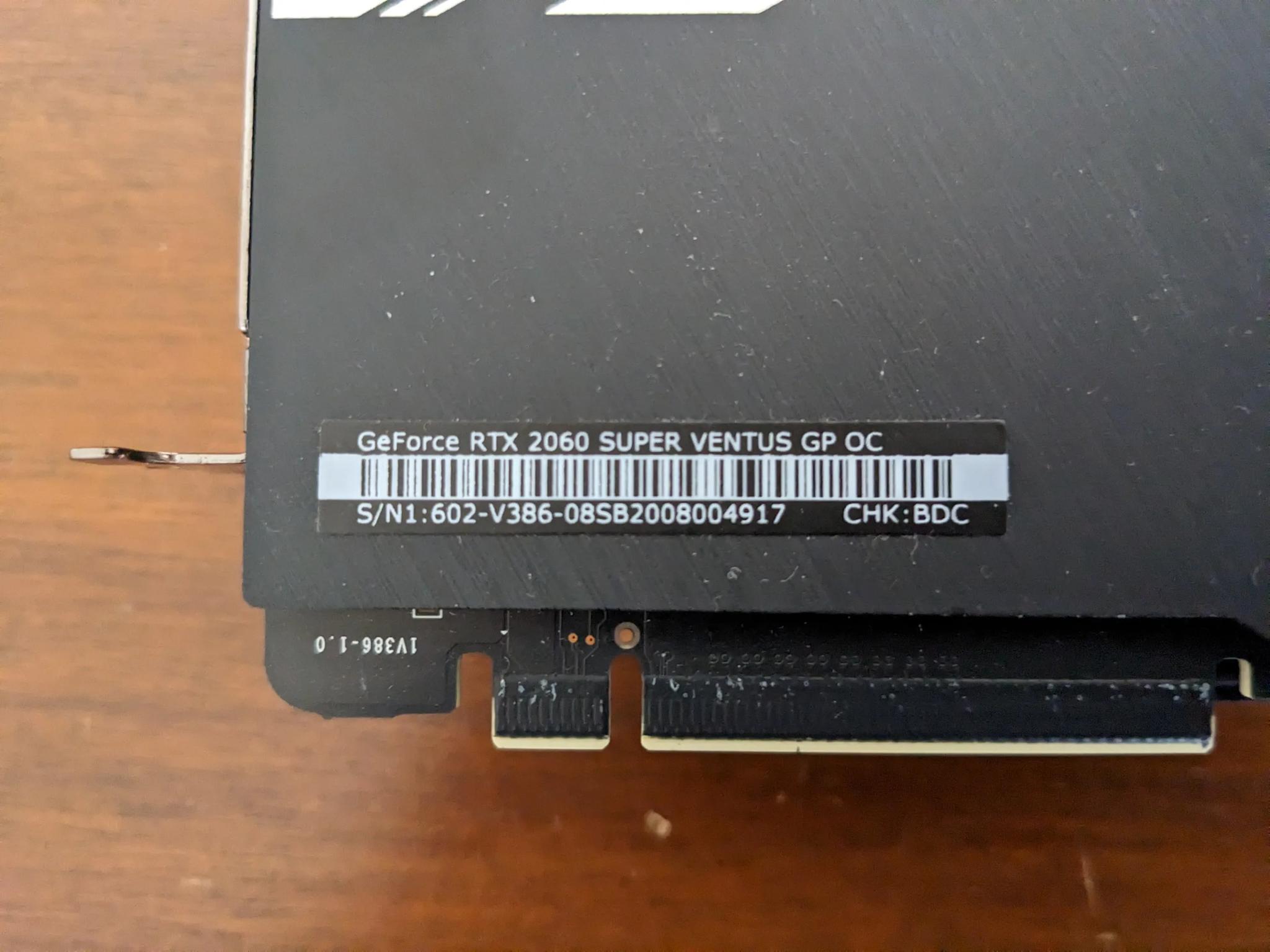 MSI RTX 2060 SUPER 8 GB VENTUS OC Used Great Condition