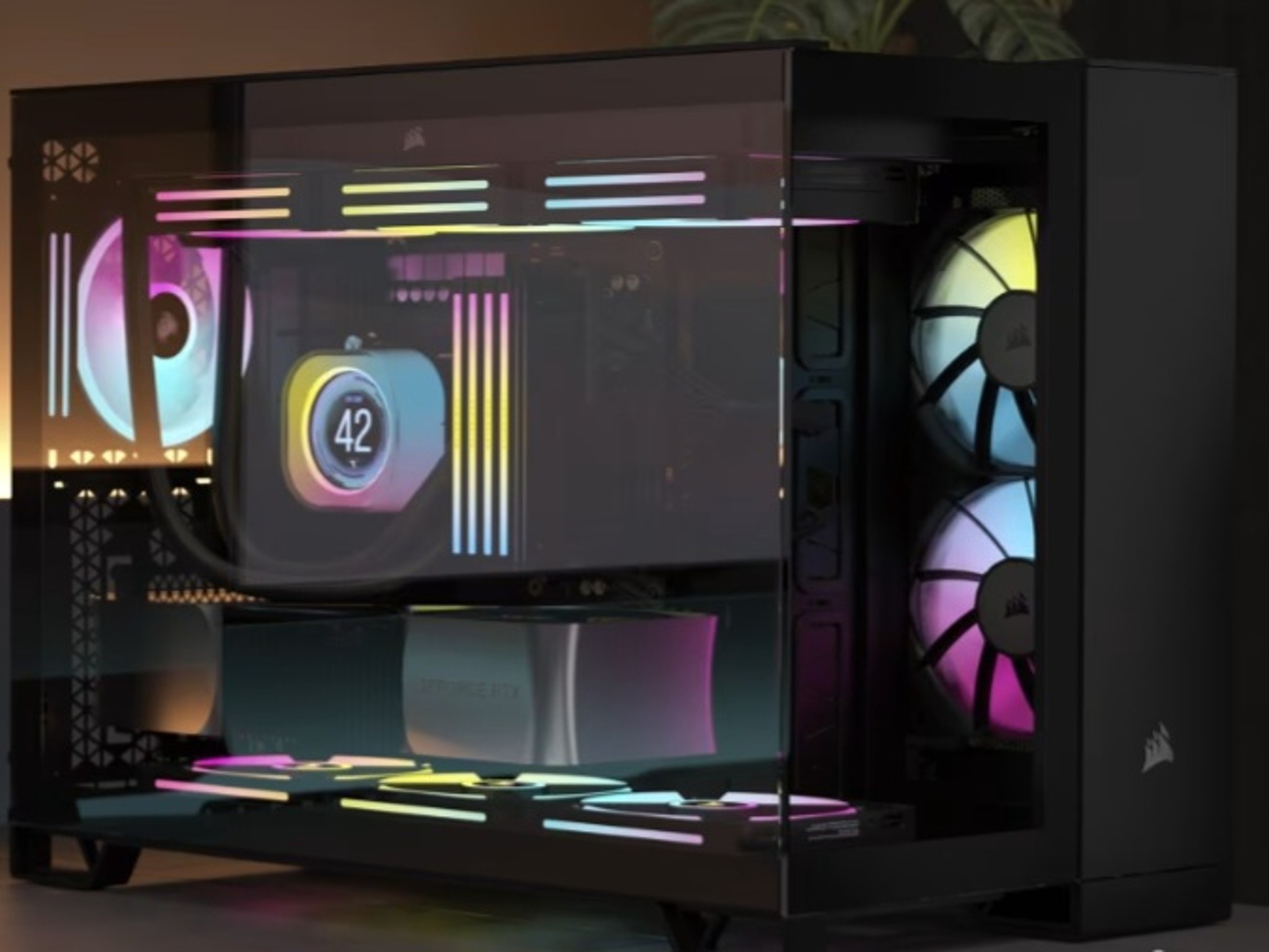 NEW Corsair iCUE LINK 2500X RGB Black Micro-ATX Dual-Chamber Case