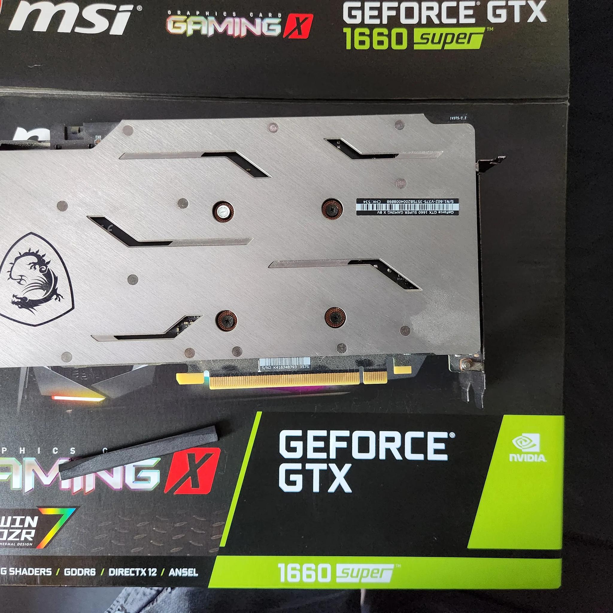 MSI Gaming GeForce GTX 1660 SUPER 6GB GDDR6 GTX 1660 SUPER GAMING X