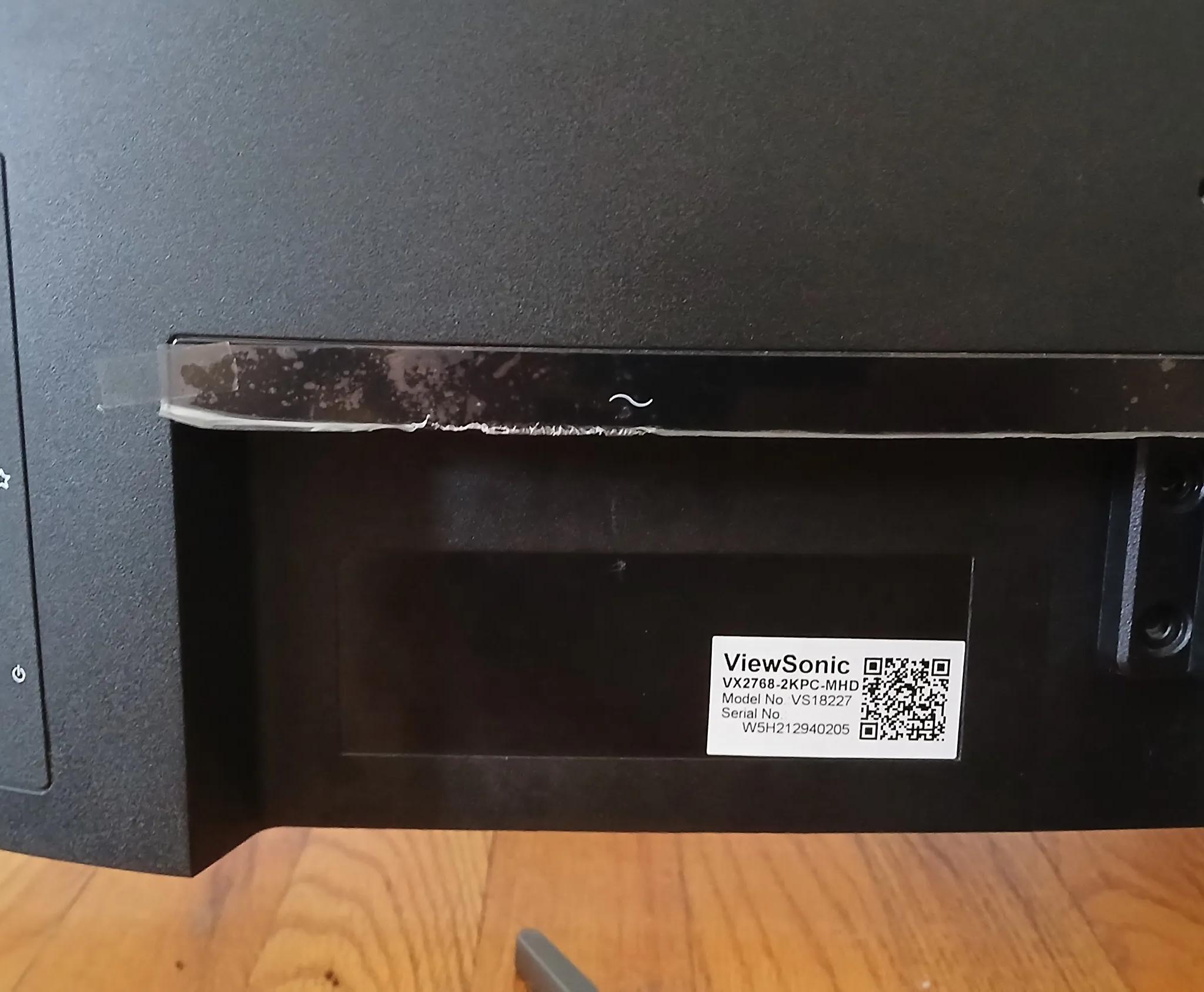 ViewSonic VX2768-2KPC-mhd 27” 1440p 144Hz Curved Monitor, VA panel [USED, GREAT WORKING CONDITION]