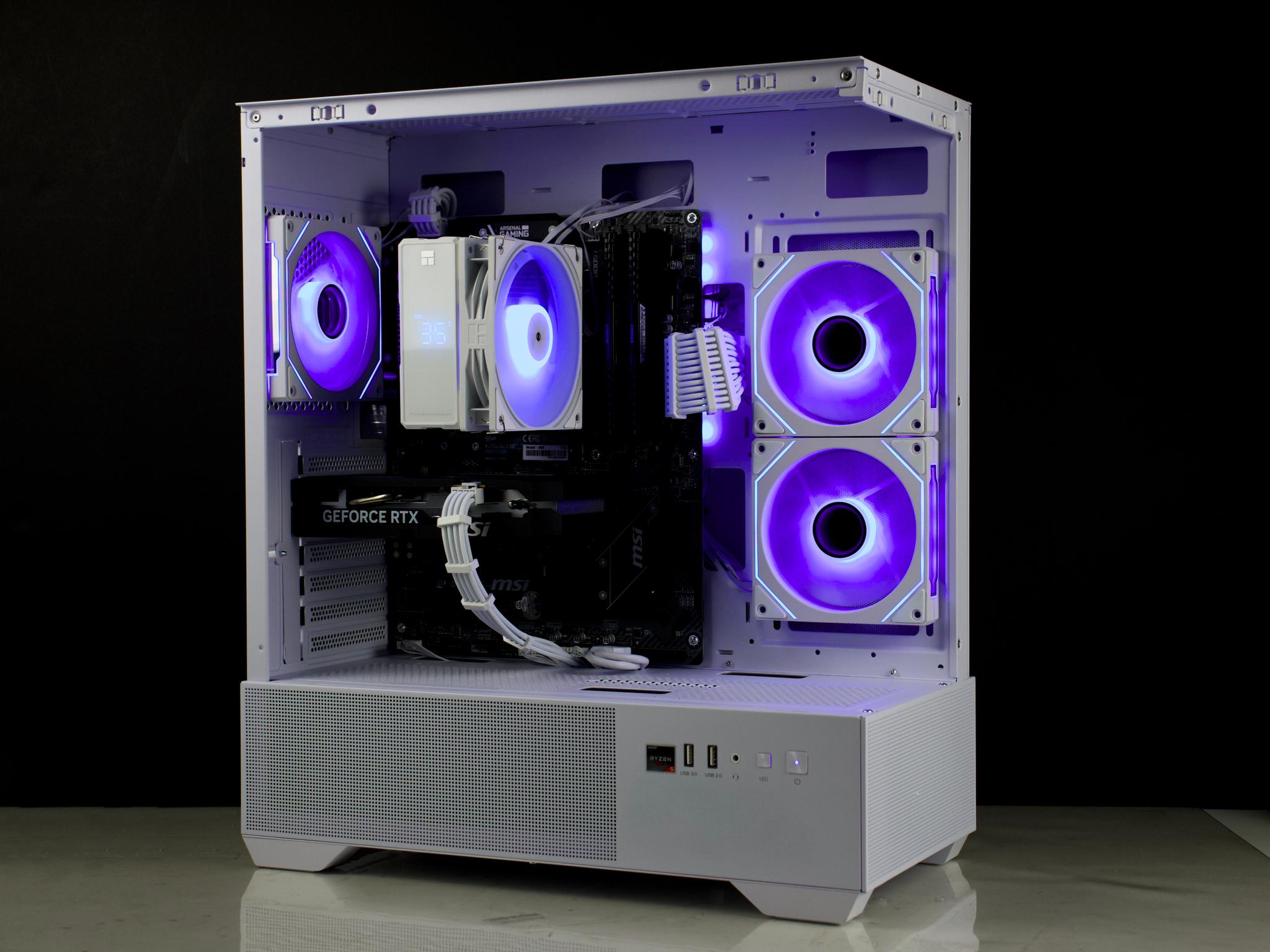 ⚪🔵  Gaming PC - RTX 5060 - Ryzen 5 5600XT - 32GB Ram - 1TB NVMe SSD - Digital Display 🔵⚪