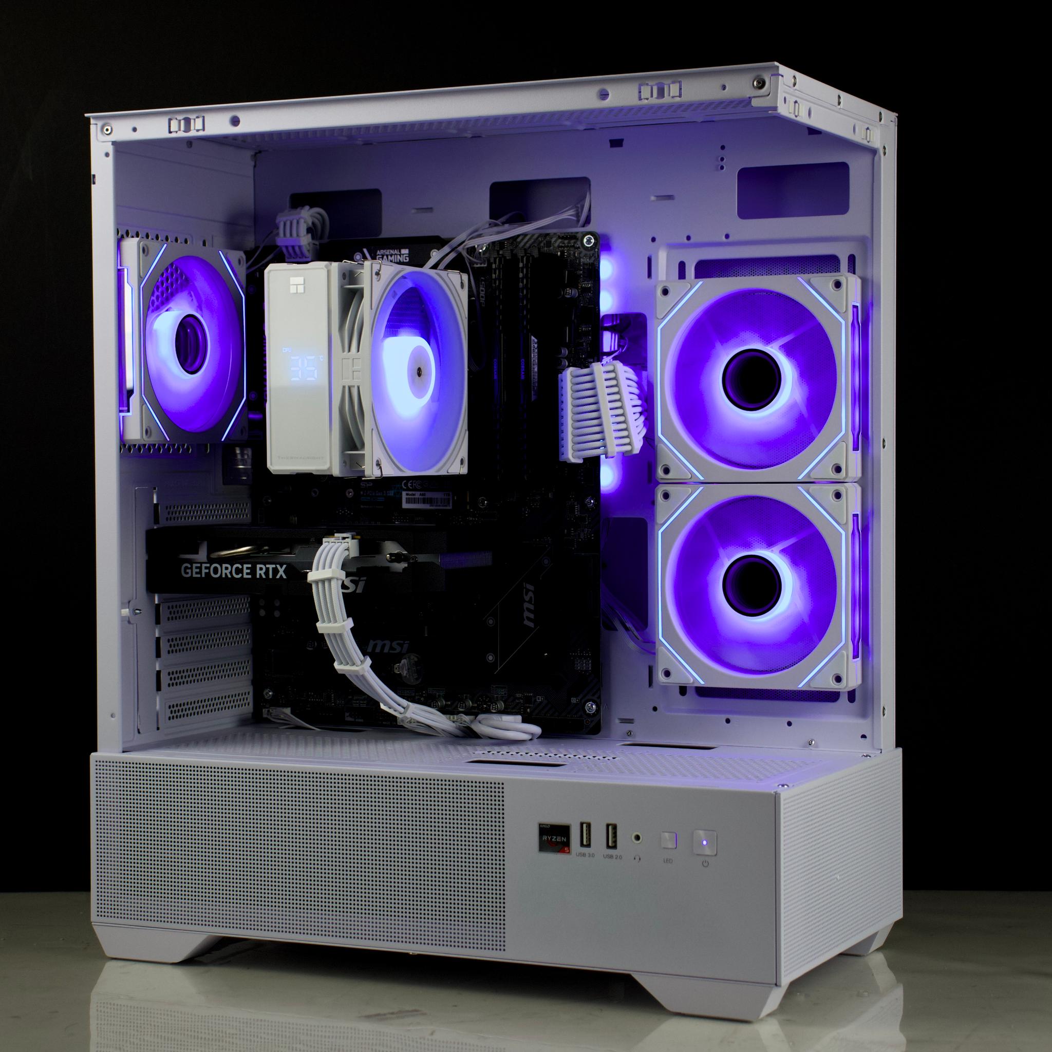⚪🔵  Gaming PC - RTX 5060 - Ryzen 5 5600XT - 32GB Ram - 1TB NVMe SSD - Digital Display 🔵⚪