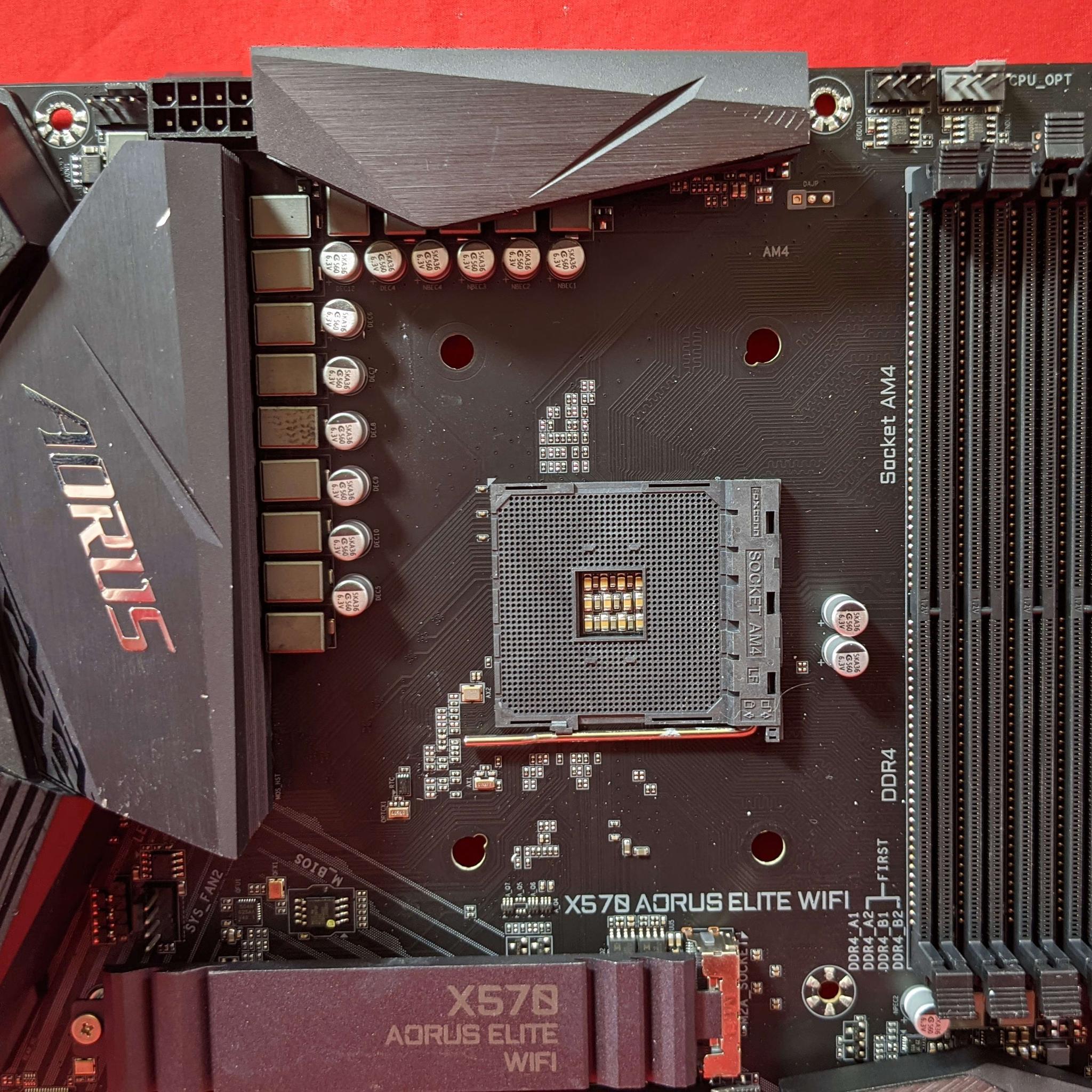 *AS IS/FOR REPAIR* Gigabyte X570 Aorus Elite WIFI AMD Socket AM4 DDR4 ATX Desktop Motherboard
