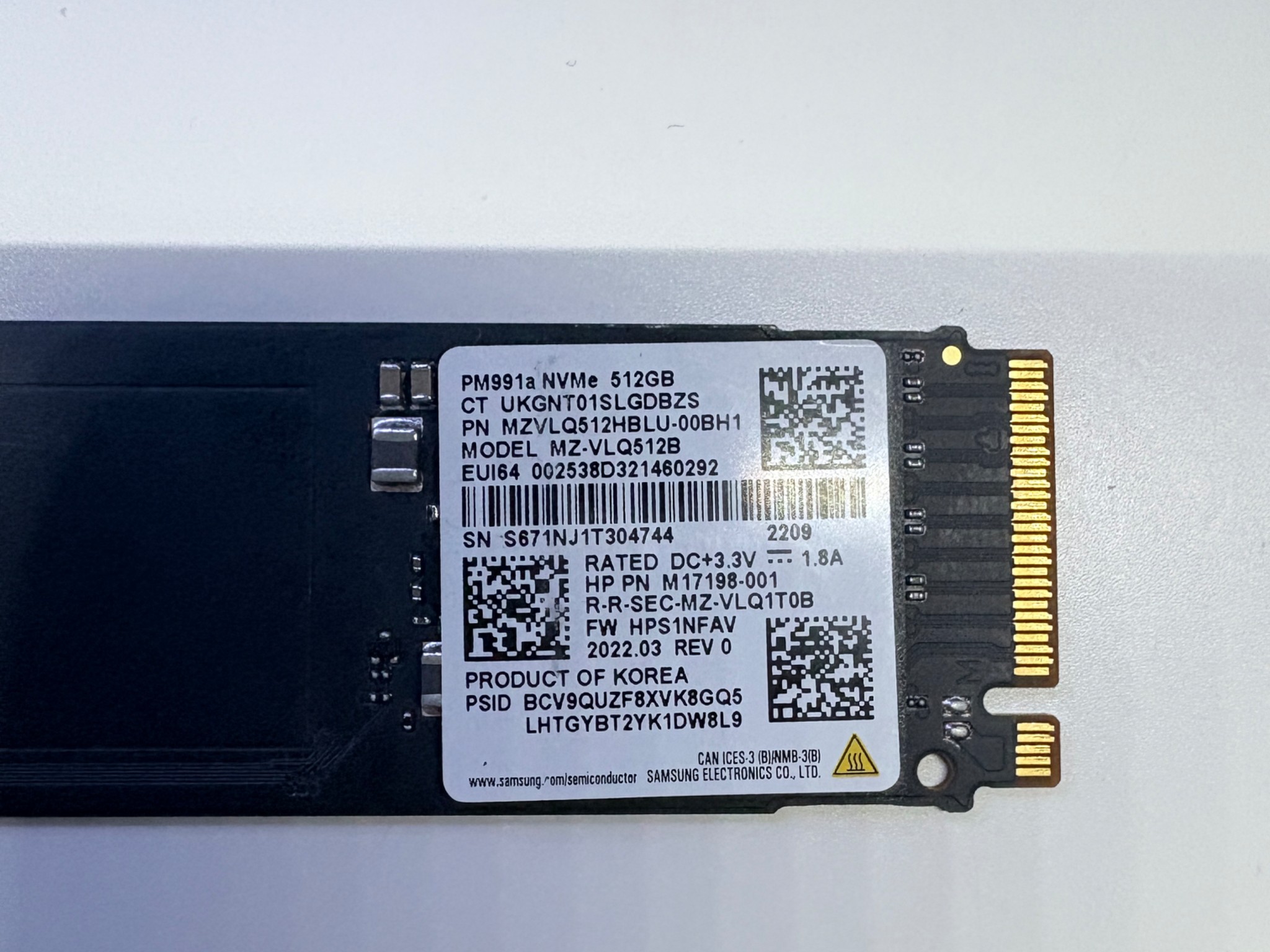 SALE! Samsung 512GB NVMe -  Speed & Health w/ Benchmarks!