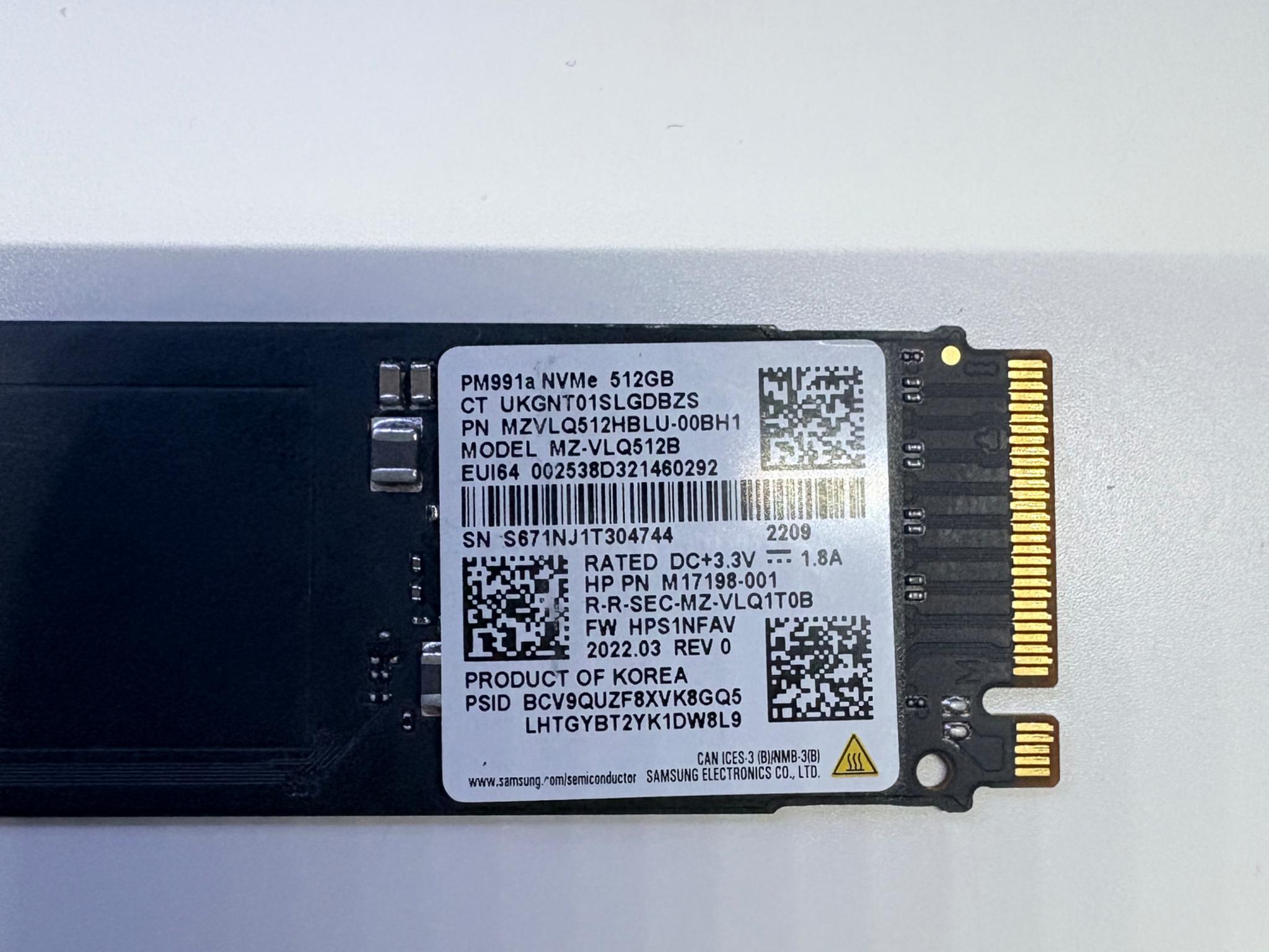 SALE! Samsung 512GB NVMe -  Speed & Health w/ Benchmarks!