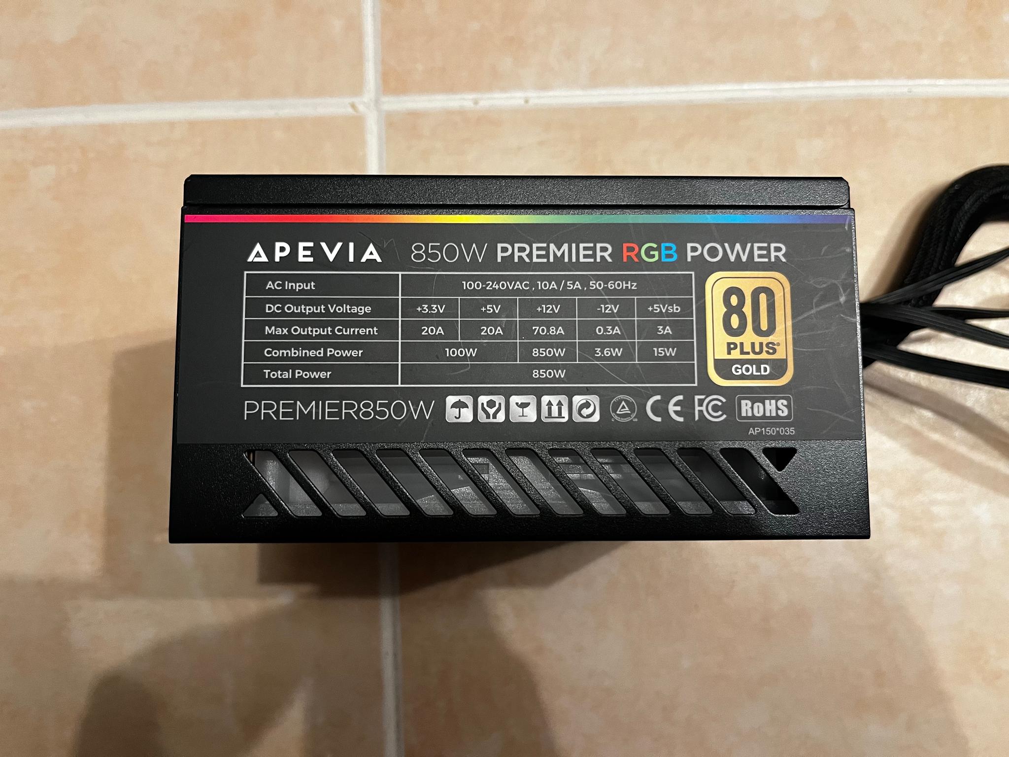 850ww power supply. With RGB fan