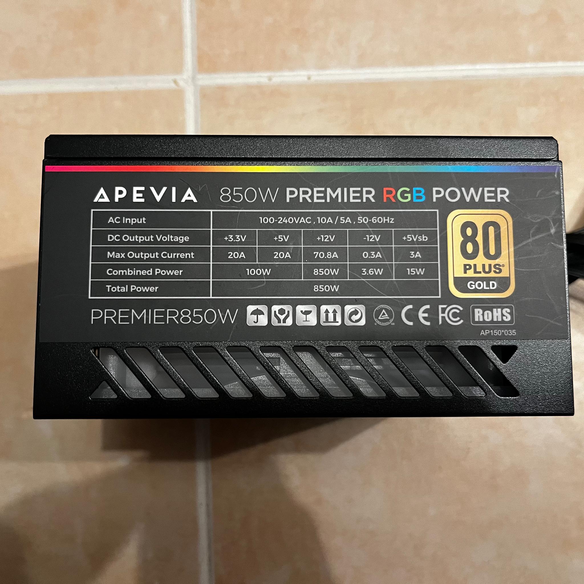 850ww power supply. With RGB fan