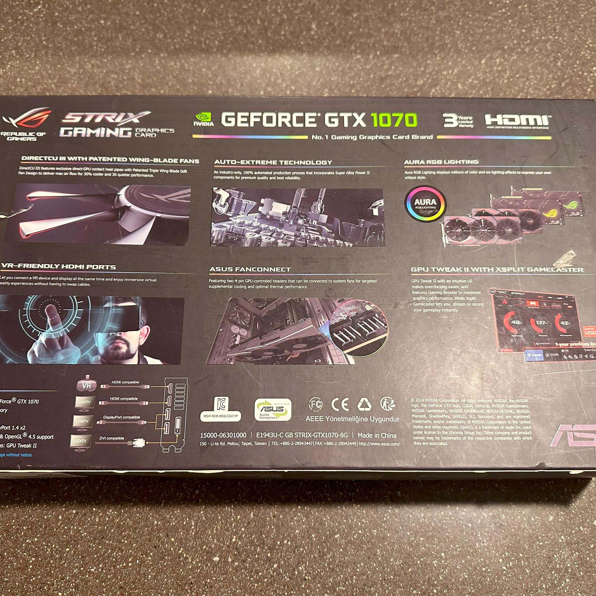 Asus STRIX GTX 1070