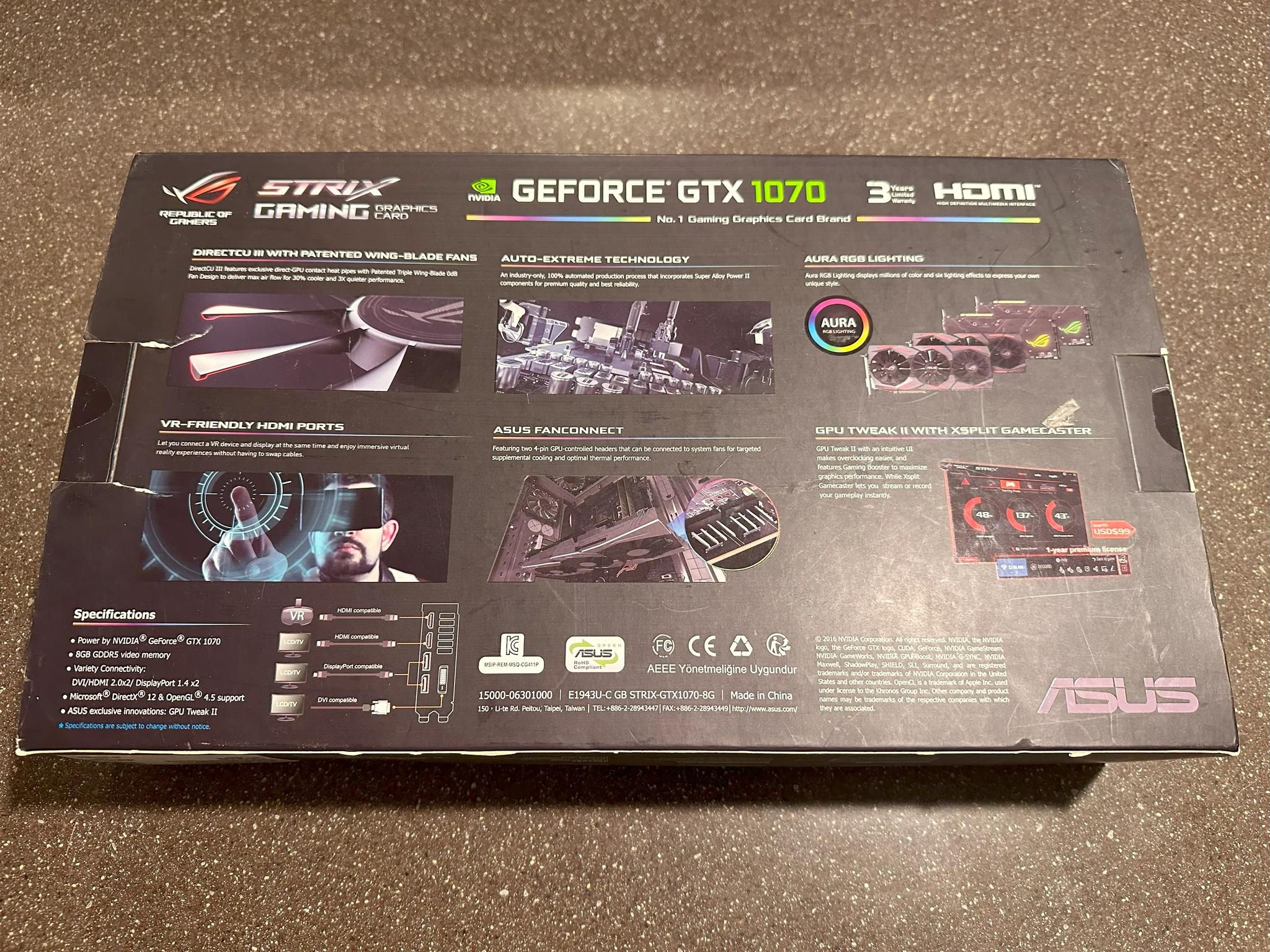 Asus STRIX GTX 1070