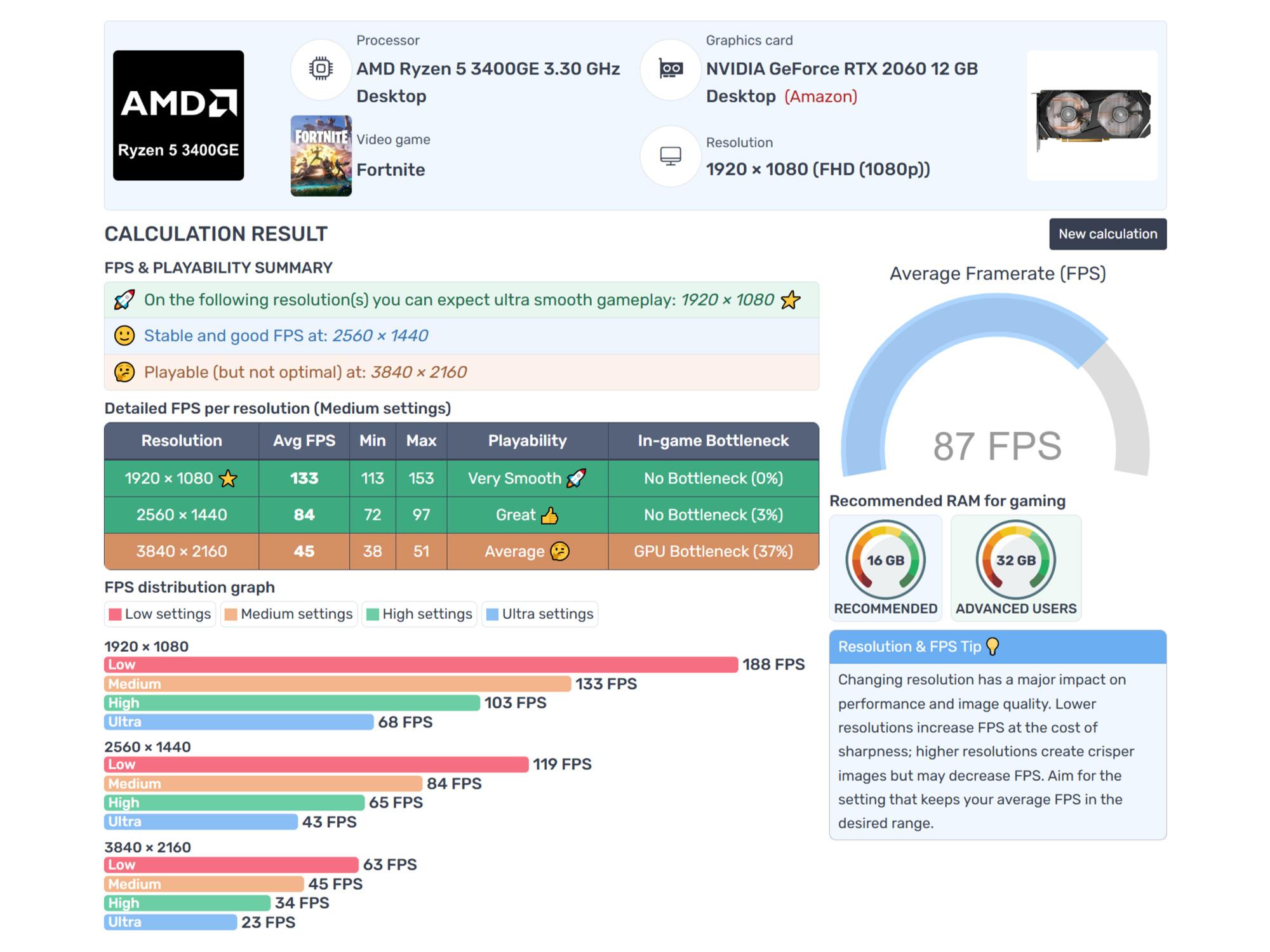 🧊 Gaming PC | GeForce RTX 2060 | Ryzen 5 3400GE | 16GB RAM | 512GB NVME M.2 | WIFI | Win 11 Pro