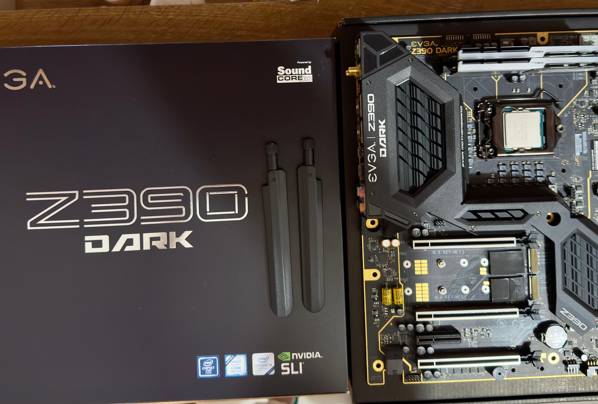 EVGA z390 dark with intel 9700k and G.skill tridentZ 16gb (2x8gb) 3200 CL14 ram