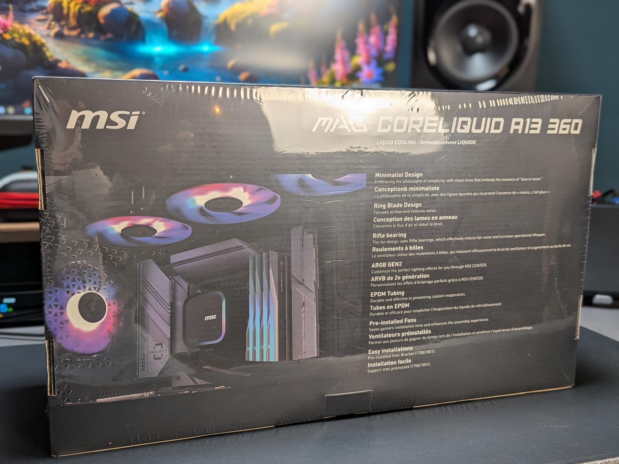 MSI MAG Coreliquid A13 360 Black AIO ARGB Liquid Cooling w/ 360mm Radiator - LGA 1700/1851/AM5/AM4