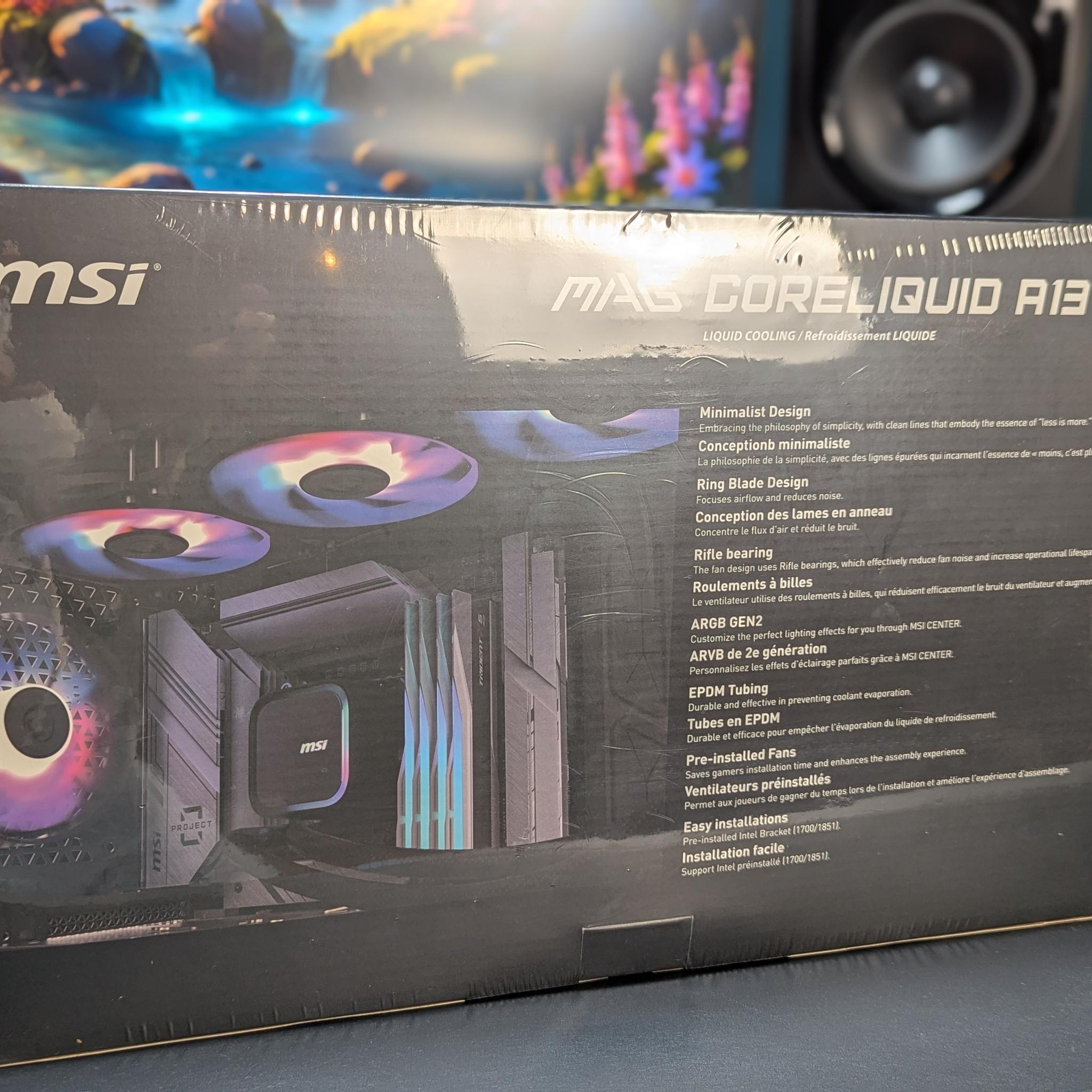 MSI MAG Coreliquid A13 360 Black AIO ARGB Liquid Cooling w/ 360mm Radiator - LGA 1700/1851/AM5/AM4