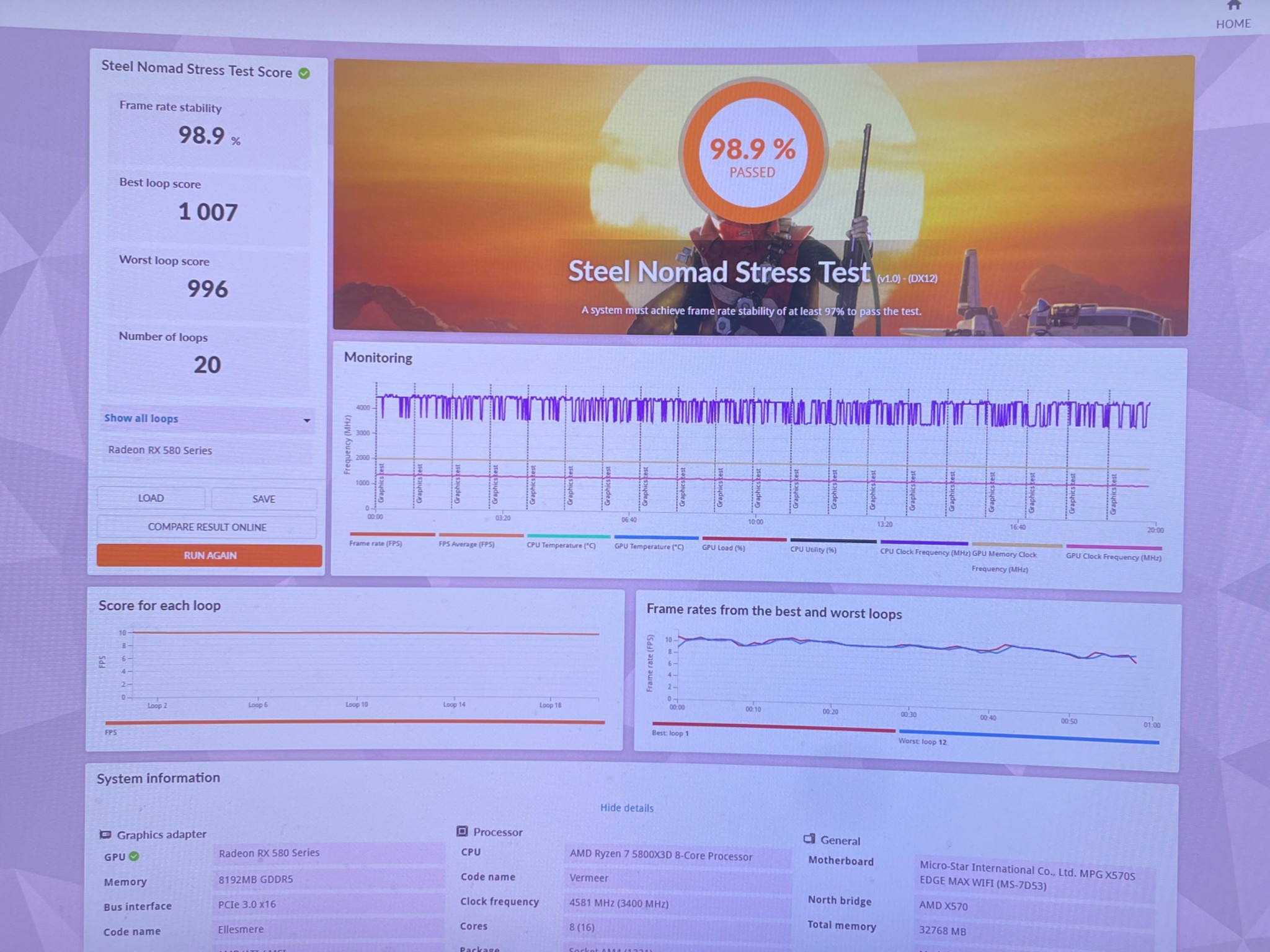 MSI Armor Rx 580 8gb OC