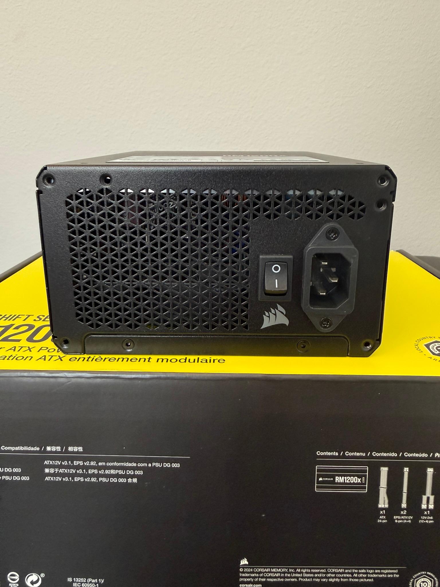 Corsair RM1200x SHIFT 1200W ATX 3.1 PSU | Box + All Cables | Mint Condition