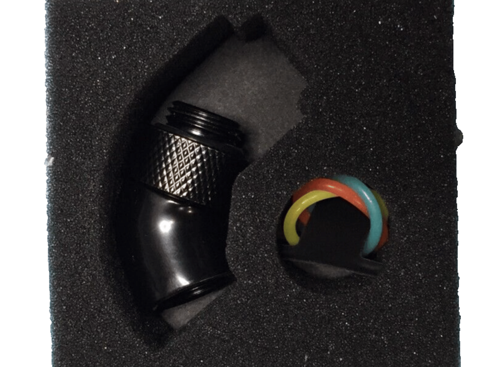 Alphacool 45 Degree Rotatable Angled Fitting G1/4 Black 10-Pack 17246