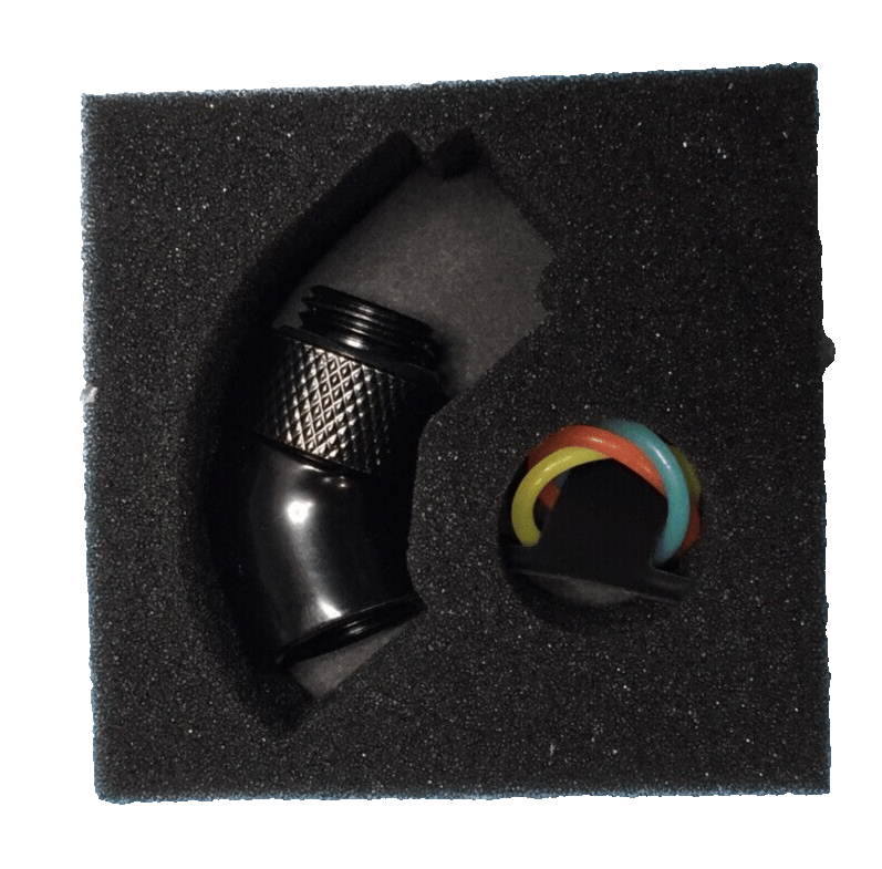Alphacool 45 Degree Rotatable Angled Fitting G1/4 Black 10-Pack 17246