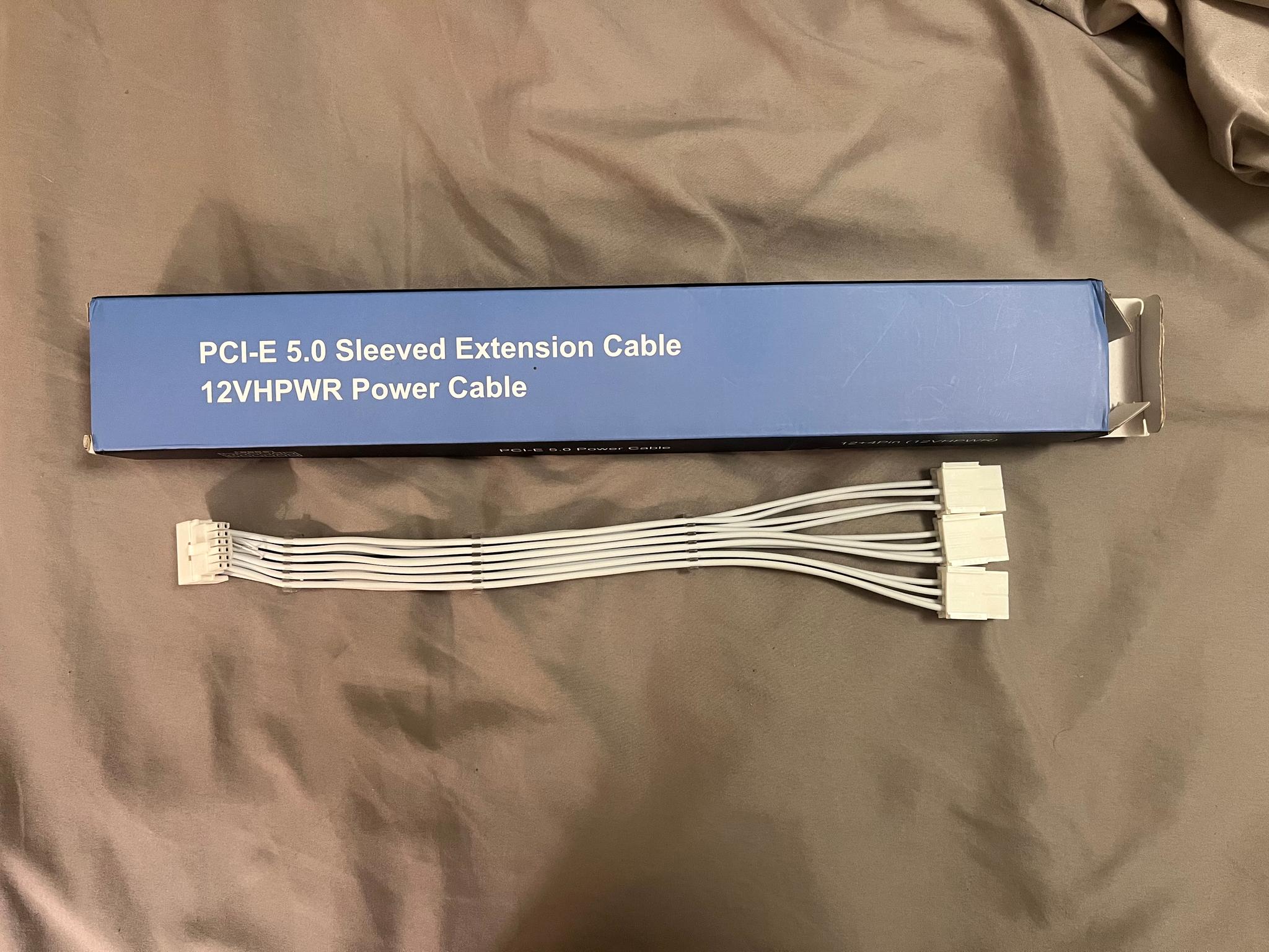 New White Cable Extension Set 12vhpwr