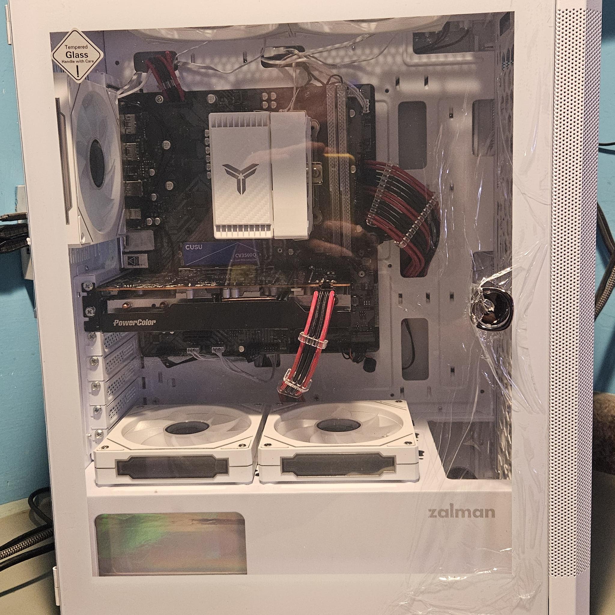 Fresh build Zalman i4 TG with Ryzen 5 8500G/RX 6600XT/32gigs ram/1Tb NVME