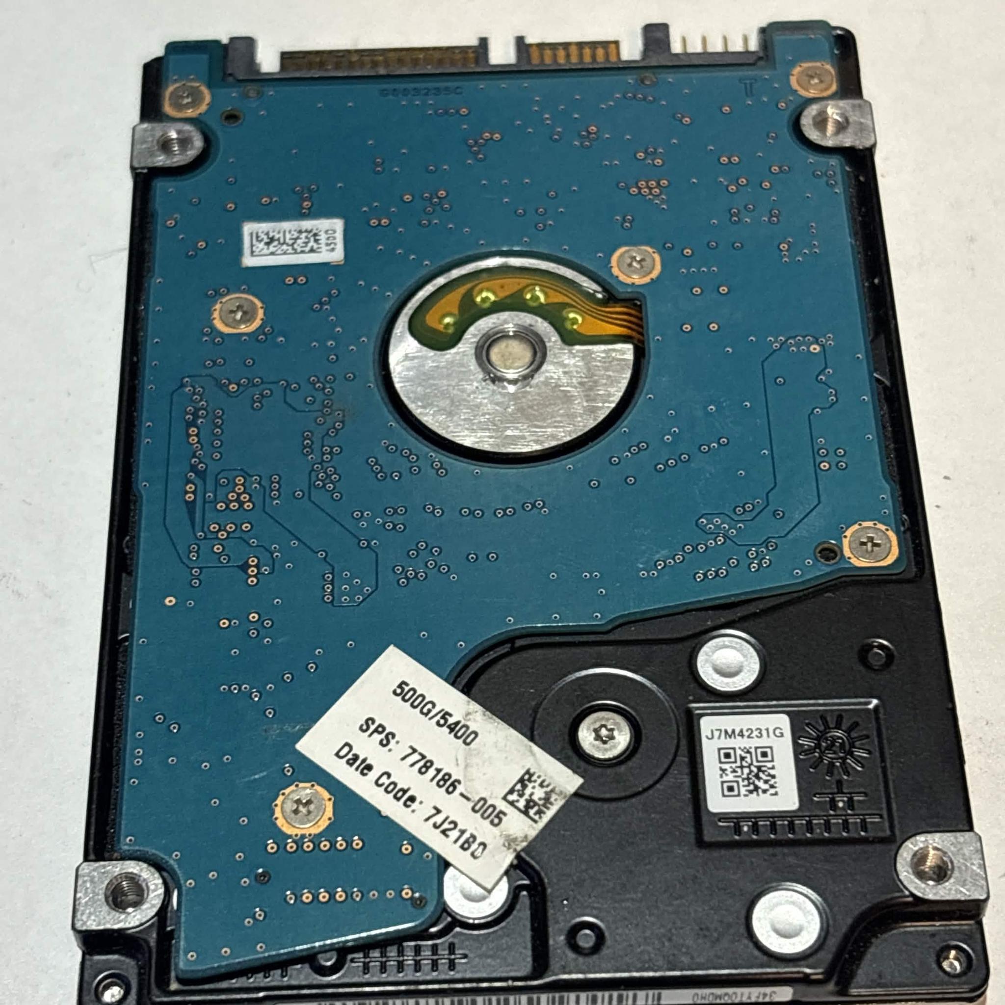 Toshiba 500GB SATA Laptop Hard Drive | Tested & Functional