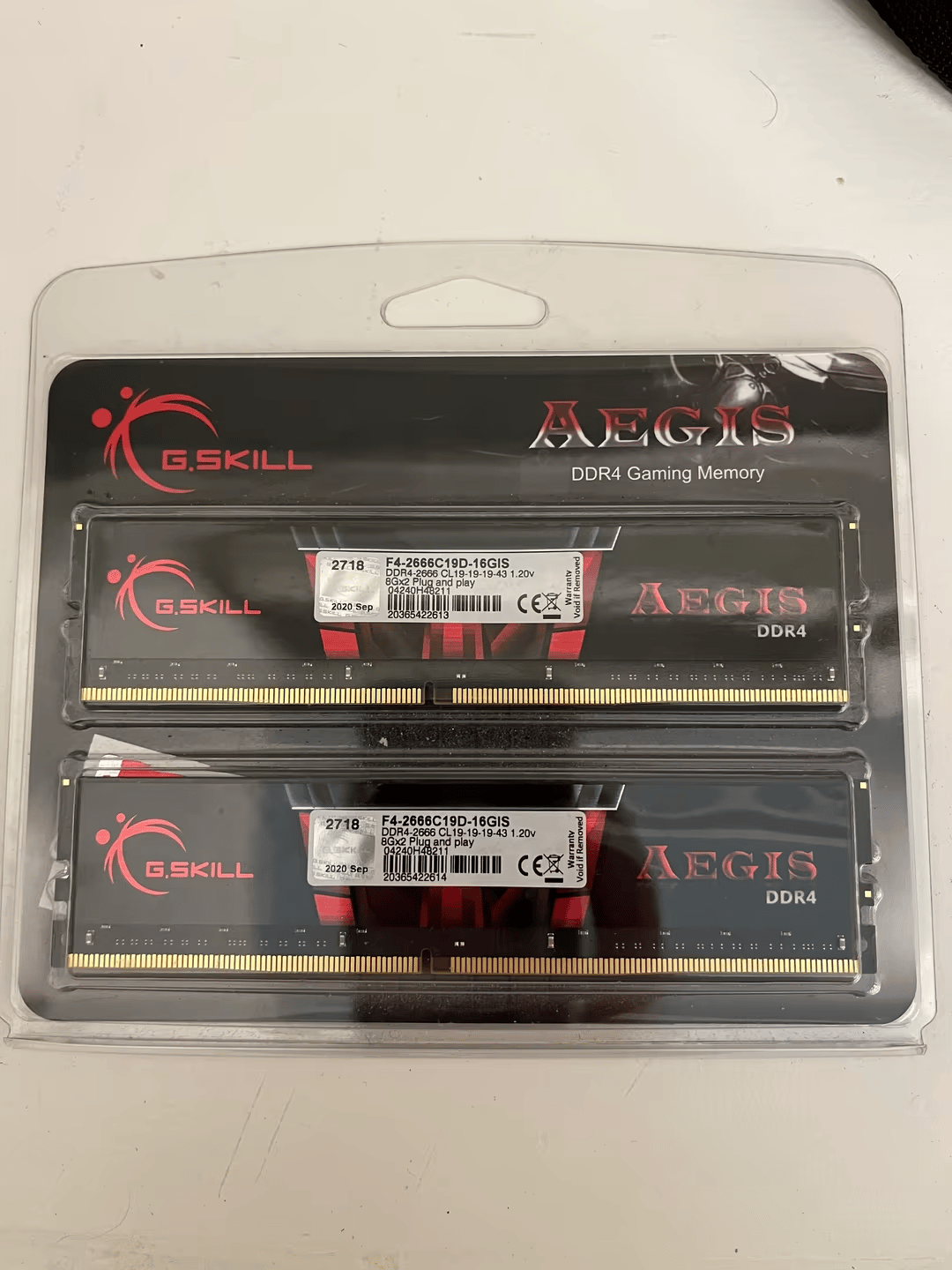 G.Skill AEGIS 16 GB (2 x 8 GB) DDR4-2666 CL19 RAM Memory