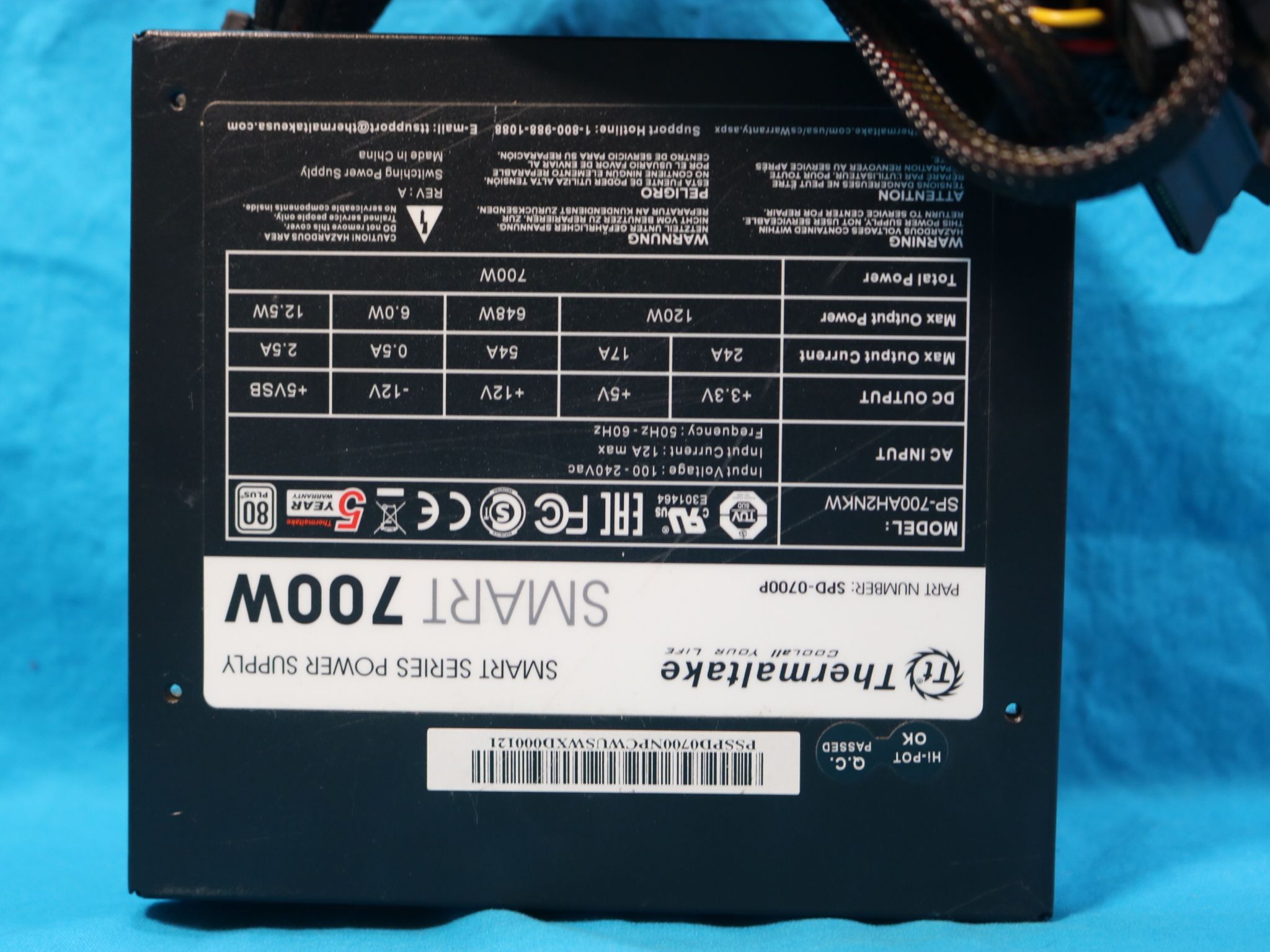 Thermaltake Smart 700W 80+ Certified ATX Desktop Power Supply - 4368164421