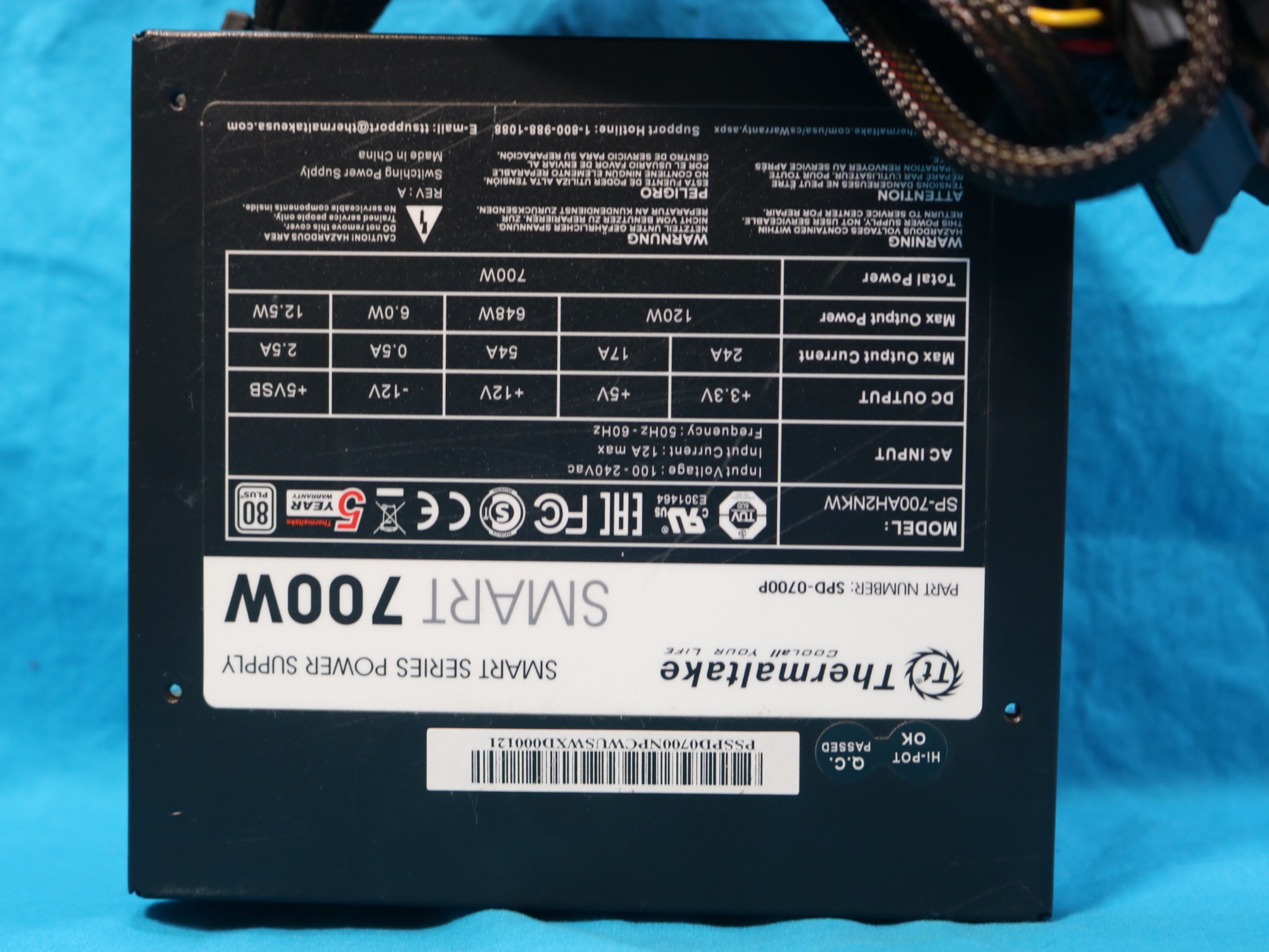 Thermaltake Smart 700W 80+ Certified ATX Desktop Power Supply - 4368164421