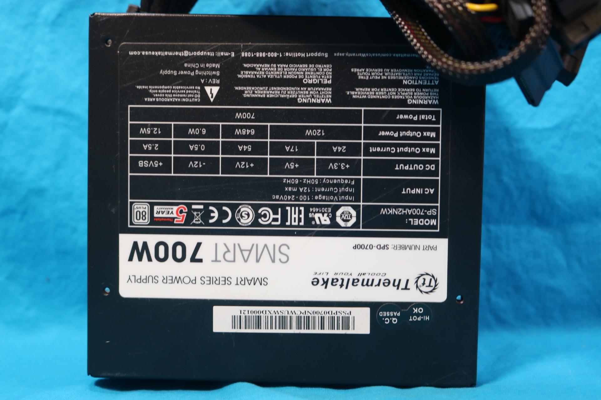 Thermaltake Smart 700W 80+ Certified ATX Desktop Power Supply - 4368164421