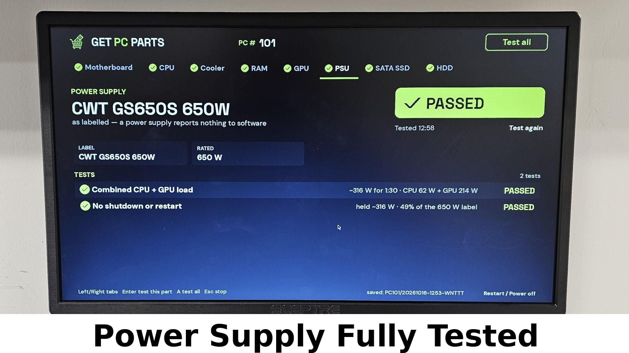 650 Watt PSU CWT GPS650S Power Supply
