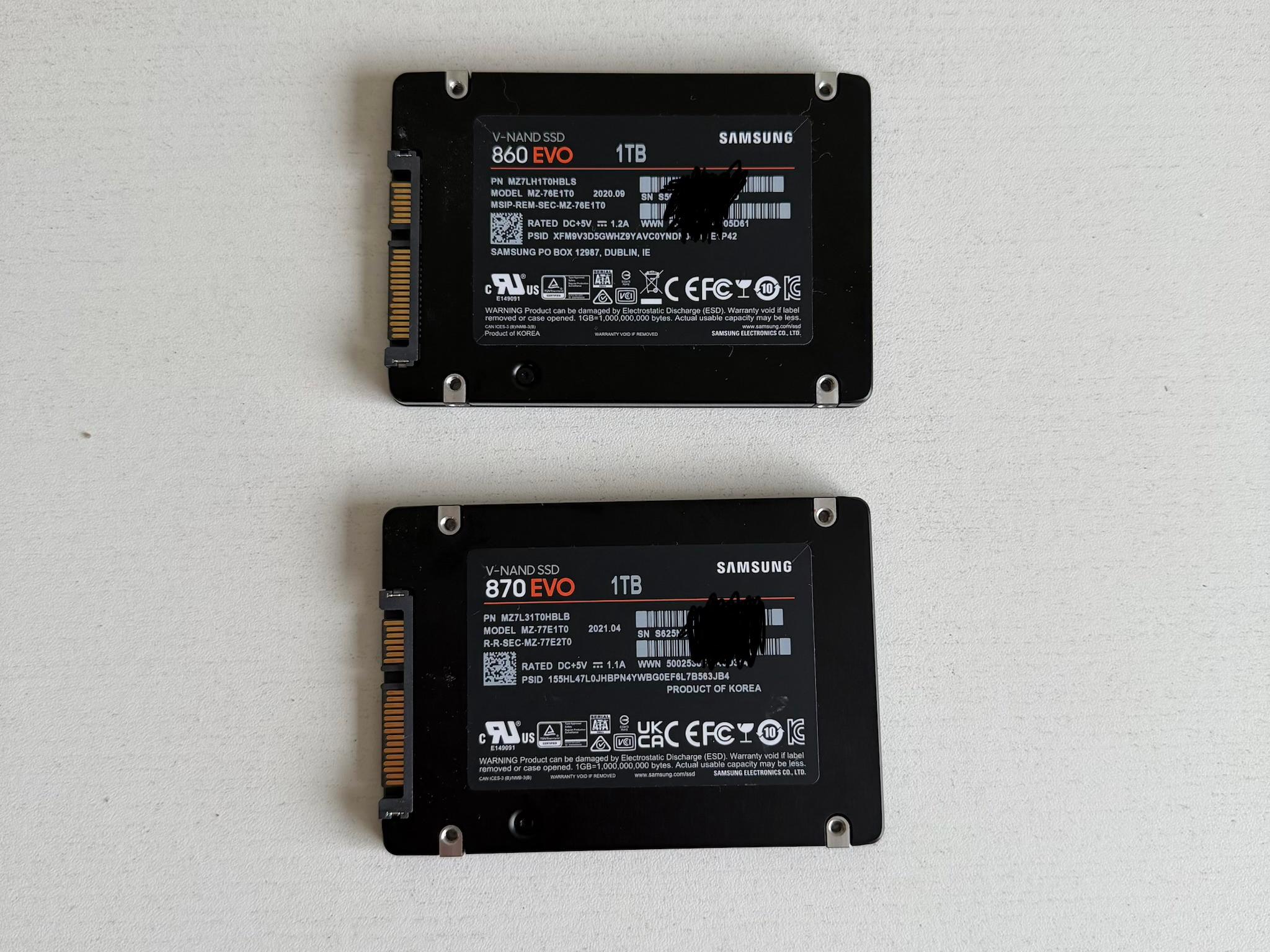870 Evo SSD(1TB) + 860 Evo SSD(1TB) Deal!