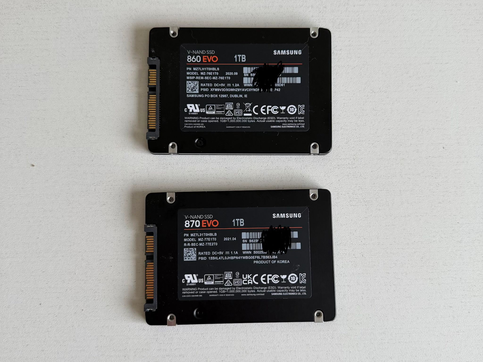 870 Evo SSD(1TB) + 860 Evo SSD(1TB) Deal!