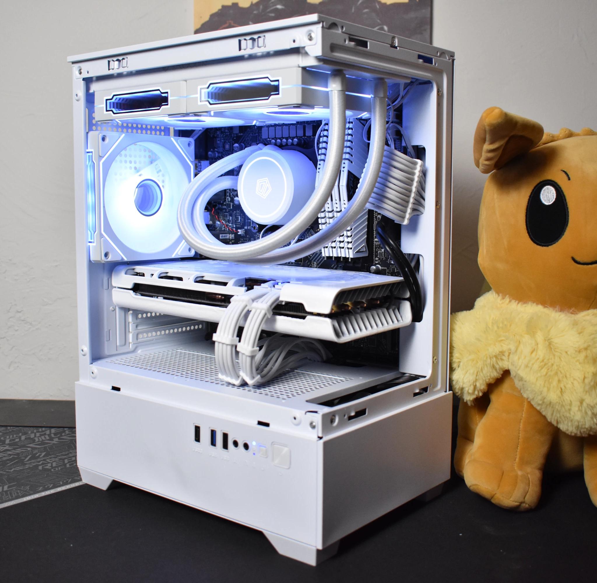 All-White Gaming PC | 13th Gen Intel | RX 5700 | 16GB RAM | AIO | ARGB | WiFi
