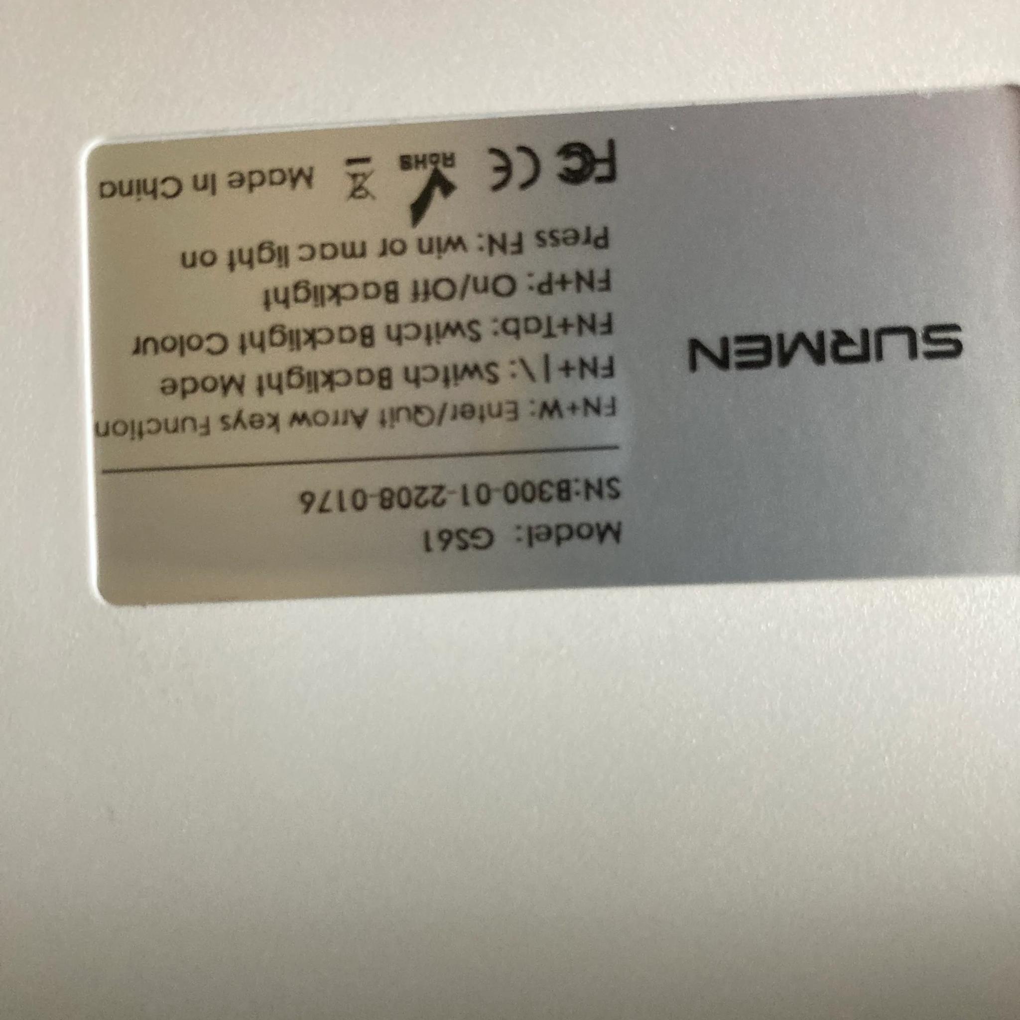 CHEAP!!! 60% Surman GS61 Mechanical Keyboard {Read Description}