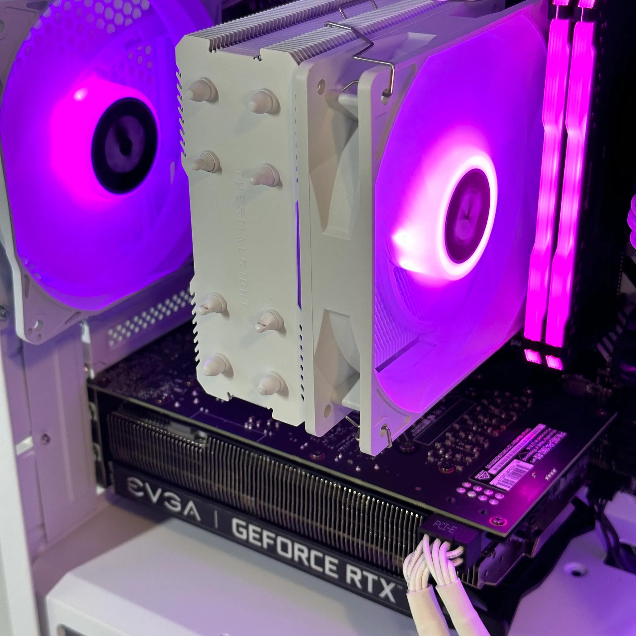 AMD Ryzen 5 5500/ RTX 2060 6GB Custom White RGB Gaming PC Bundle W/Keyboard/Mouse/Headset & Mic