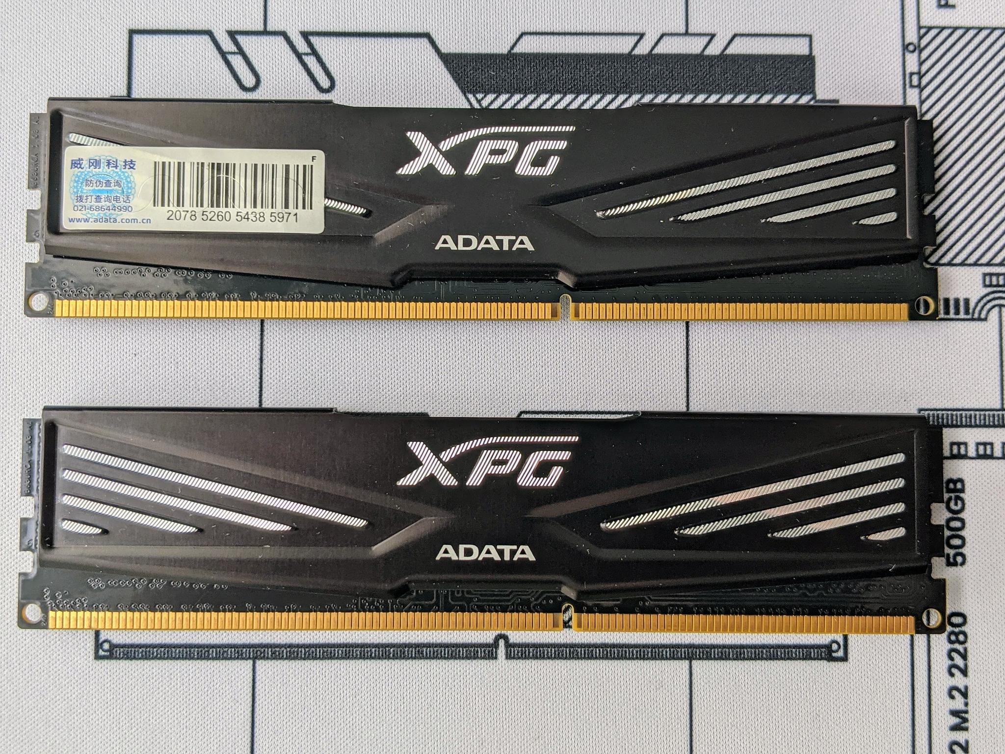 ADATA XPG 2x4gb DDR3 1600mhz CL9-9-9-24 @ 1.5v