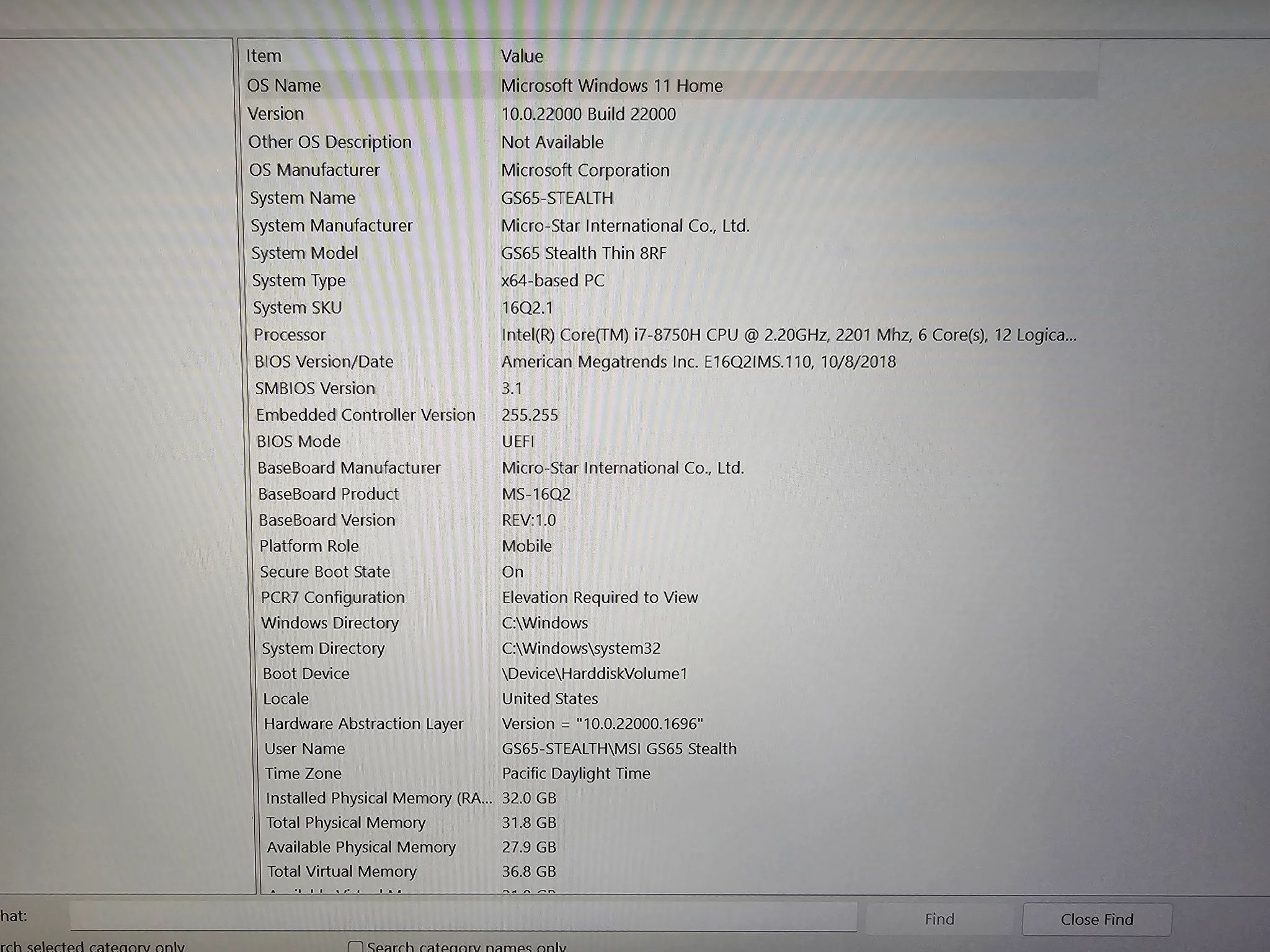 MSI GS65 Stealth Thin 8RF Gaming Laptop