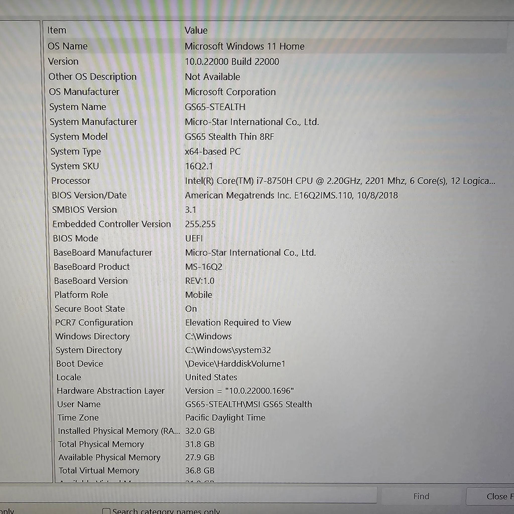 MSI GS65 Stealth Thin 8RF Gaming Laptop